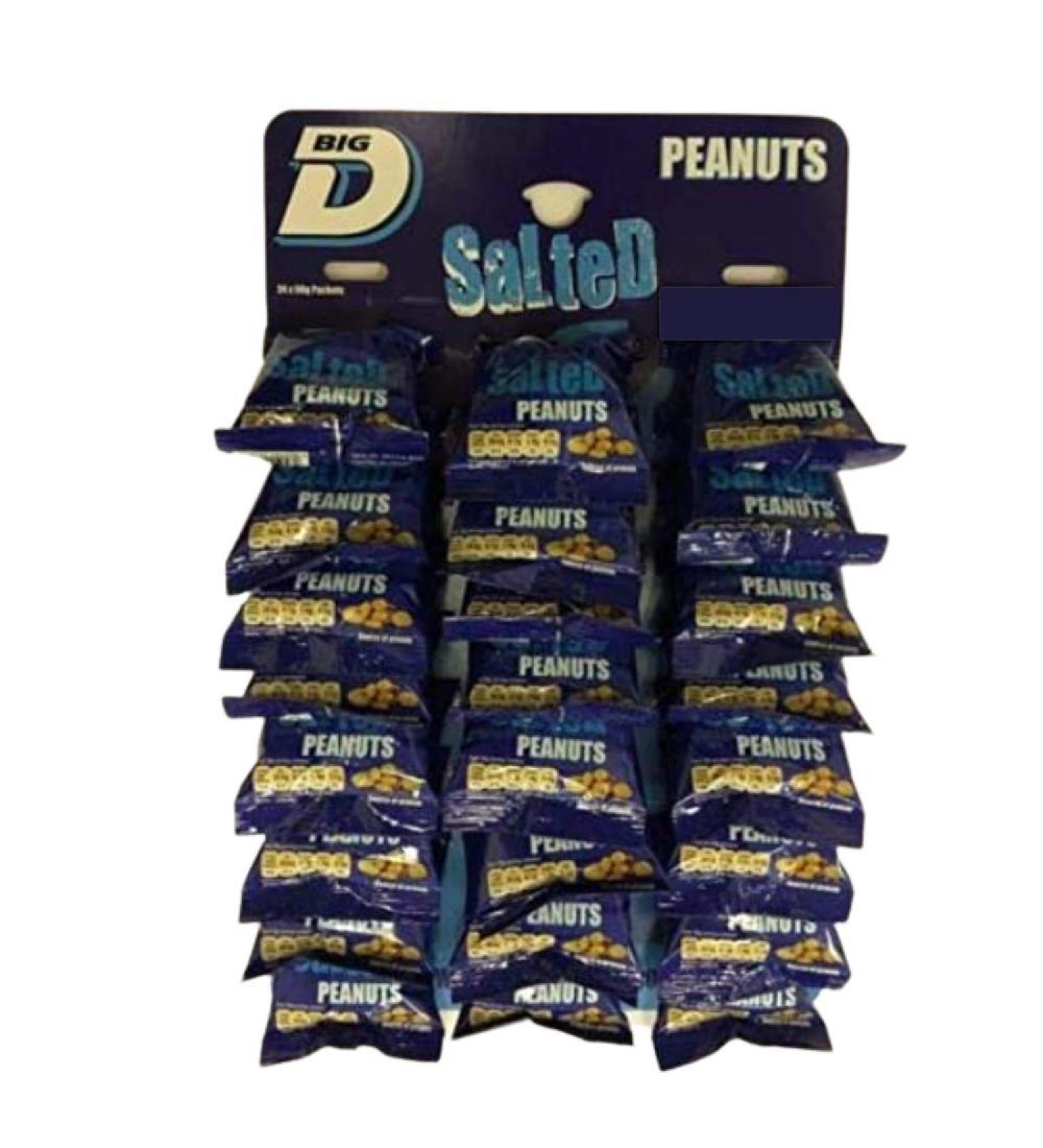 Big D Salted Peanuts (24 x 50g Bags)