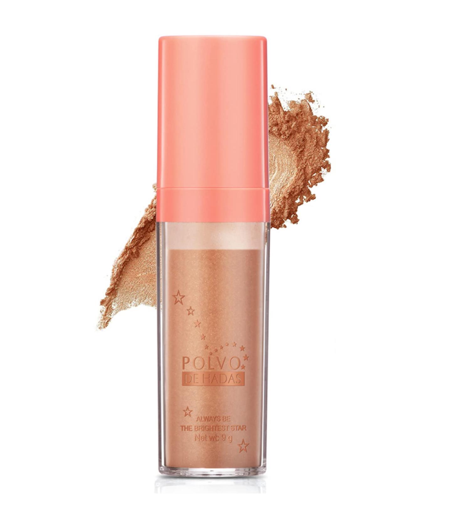 Polvo De Hadas Body Face Glitter Highlighter Stick - Natural Sparkle Blusher & Smooth Highlight Makeup - 2.33oz Gold 01 - Buy Online on SooperMarket.com