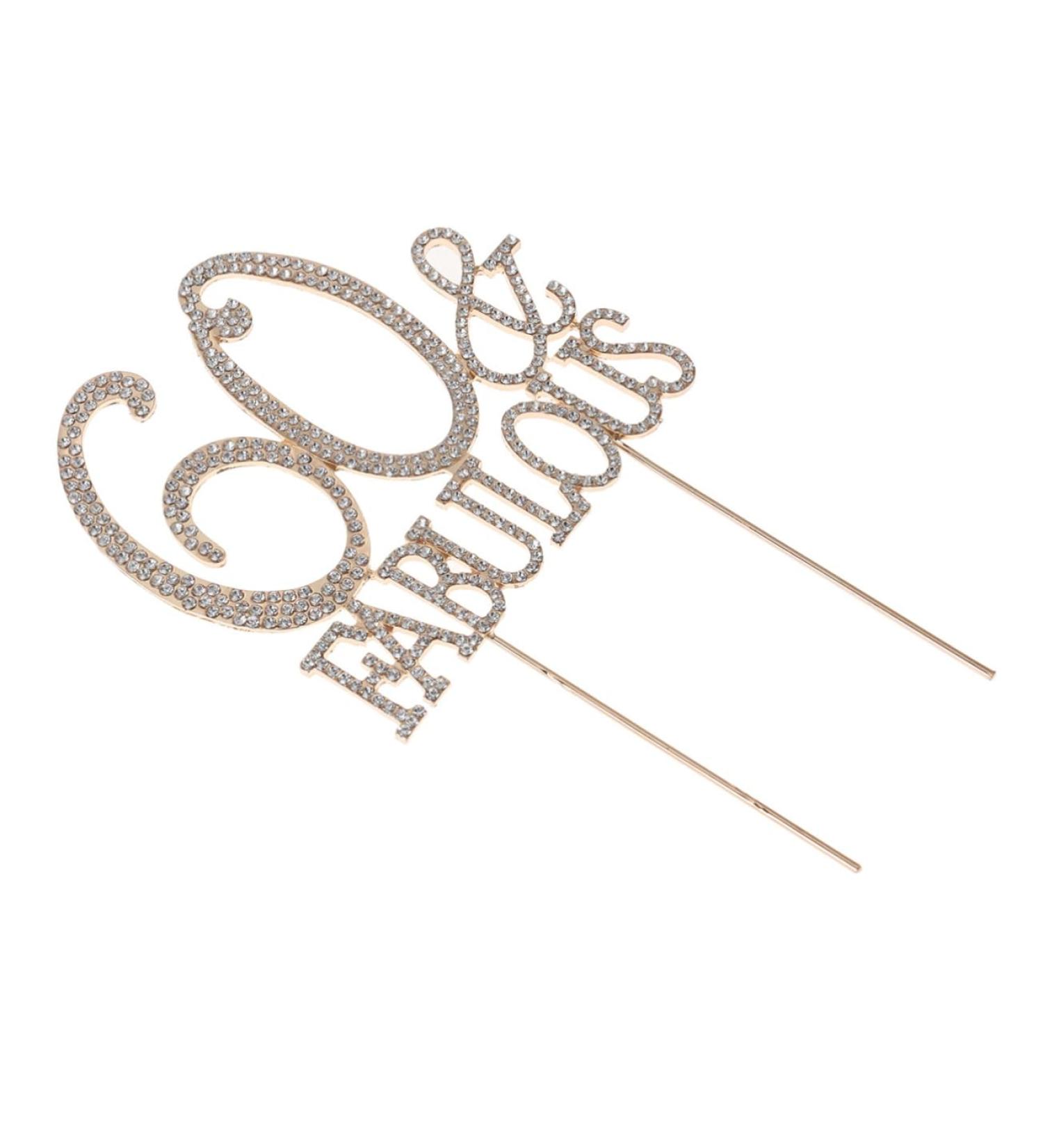 Vaguelly 60 Cupcake Appetizer Picks Birthday Cake Decor Dessert Toppers Party Food Picks Number Cake Decorations Crystal Birthday Acrylic Cake Picks Glitter Big Crown Bride Golden Size 1 - Buy Online on SooperMarket.com