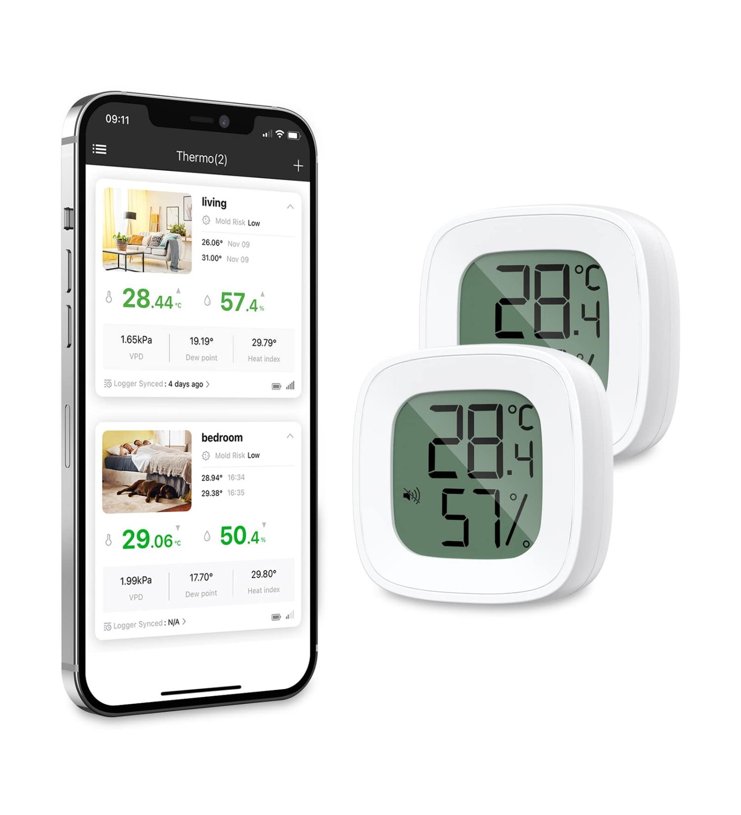 Ankilo Wireless Thermometer Hygrometer - New Bluetooth Upgrade for Accurate Indoor Climate Monitoring - Buy Online on SooperMarket.com