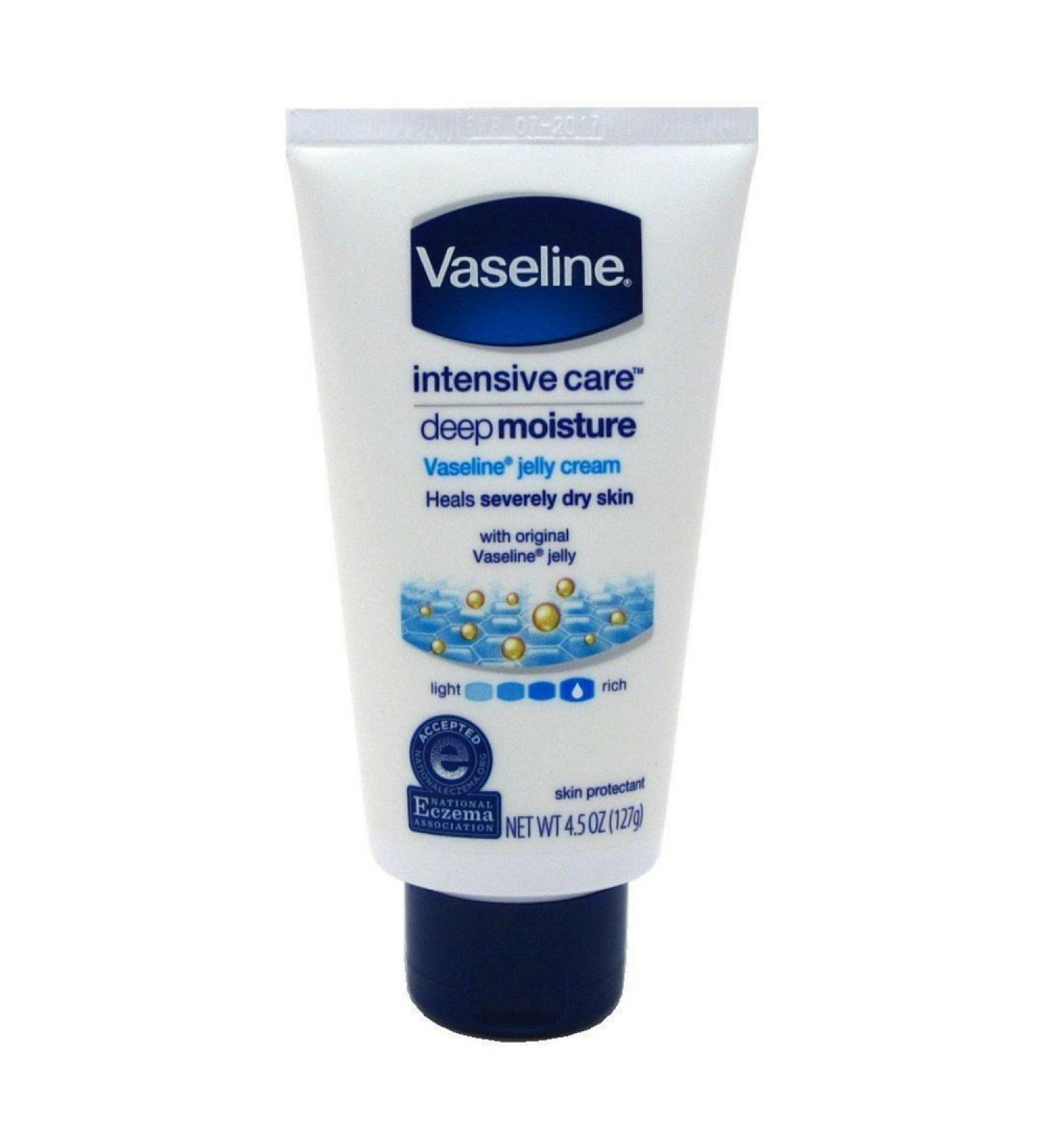 Vaseline Petroleum Jelly Cream Deep Moisture 4.5 Ounce (Pack of 4)