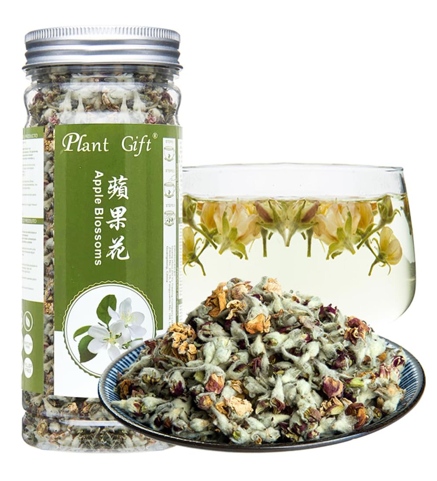 Organic Apple Blossom Flower Tea - Anti-Acne & Freckles | 50g Dried Loose Tea - Buy Online on SooperMarket.com