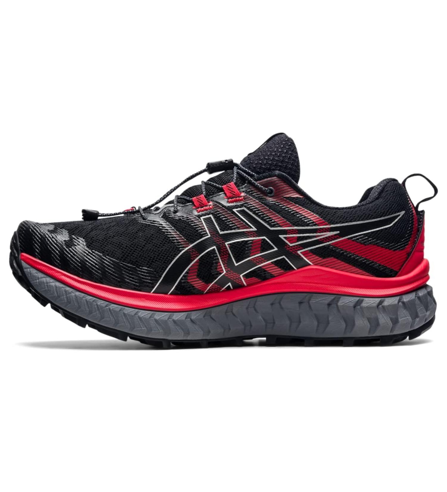 ASICS Men's Trabuco Max Trail Running Shoes 10.5 - Black/Electric Red - Buy Online on SooperMarket.com