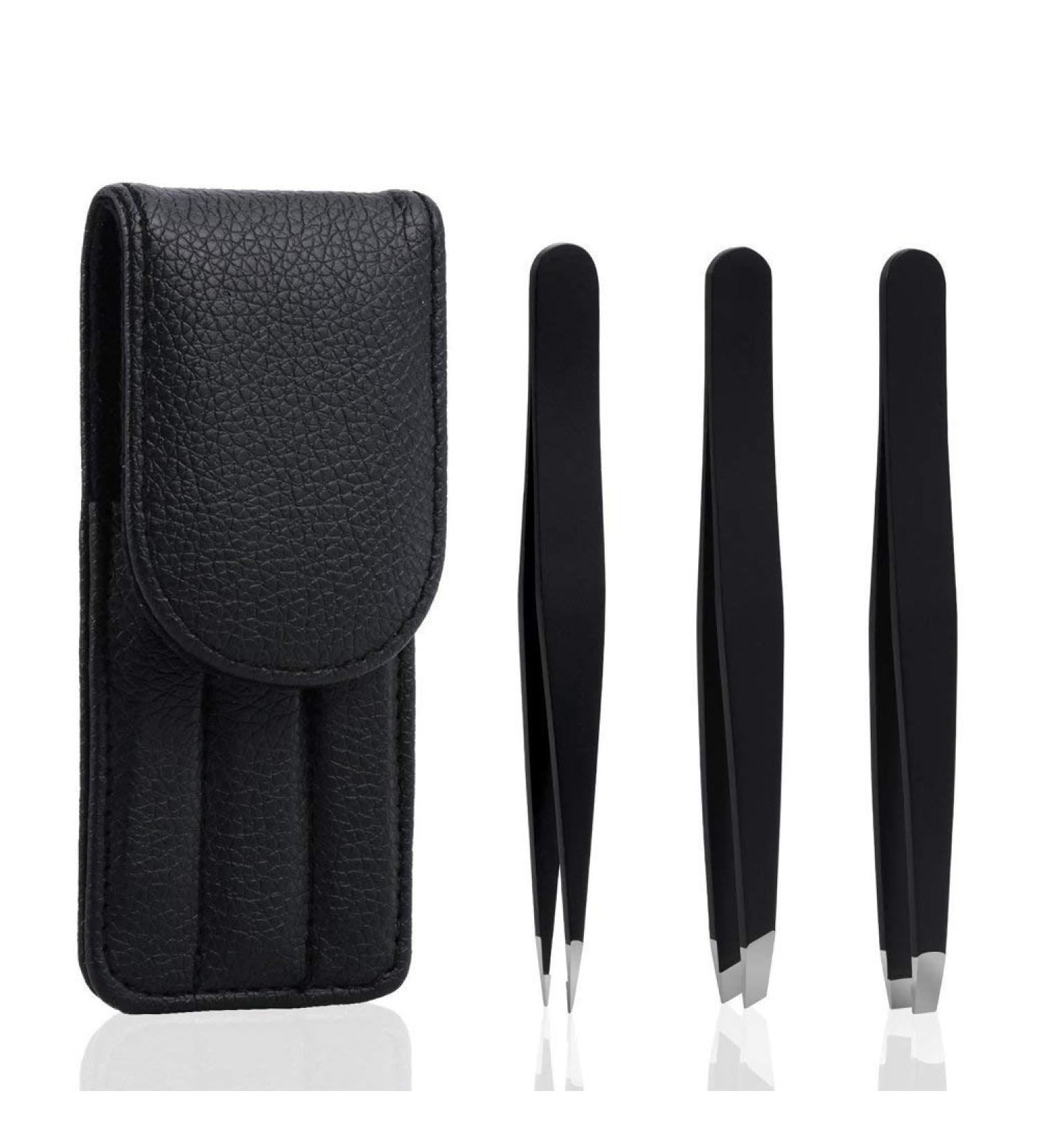 bC BimeTALliC Stainless Steel Tweezers - Slanted & Pointed Tips for Facial Ingrown Hairs Removal, Splinters, Blackhead Treatment - Buy Online on SooperMarket.com