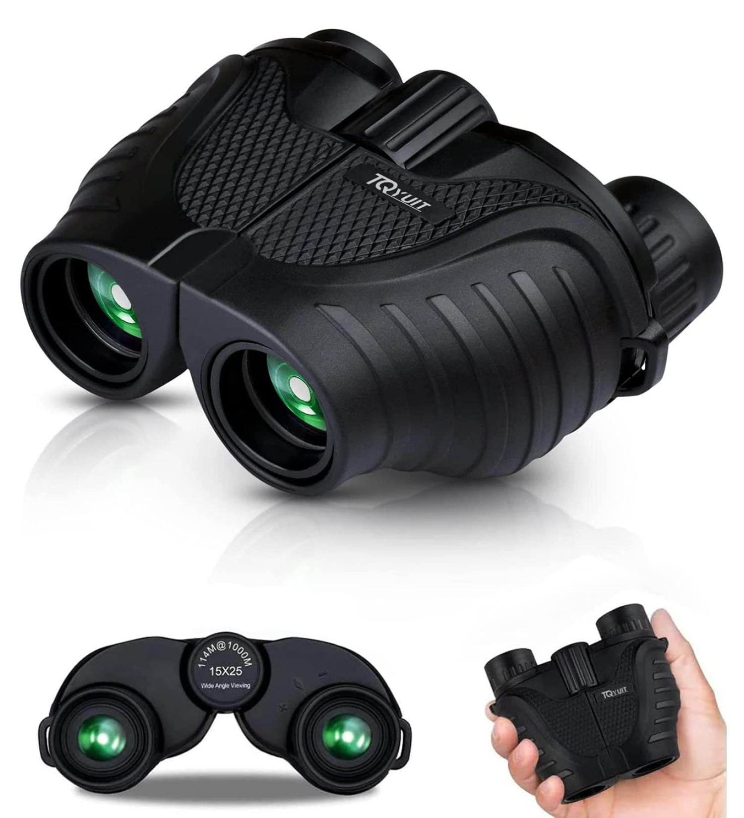 15x25 Waterproof Binoculars for Adults & Kids | Low Light Night Vision | Durable & Clear for Outdoor Sports, Concerts, Bird Watching - Black - Buy Online on SooperMarket.com