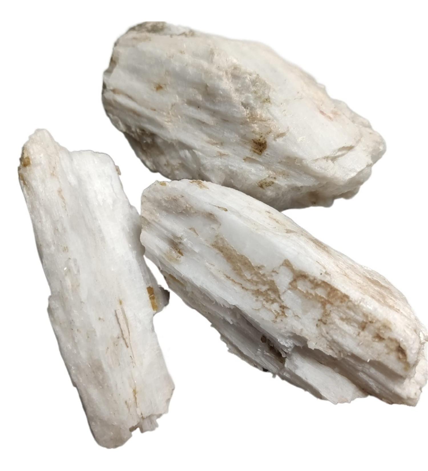 Natural Crystal Rough 500g Natural Raw Threadiness Wollastonite Stone Teaching Specimen Industrial Raw Materials Collection Home Decoration
