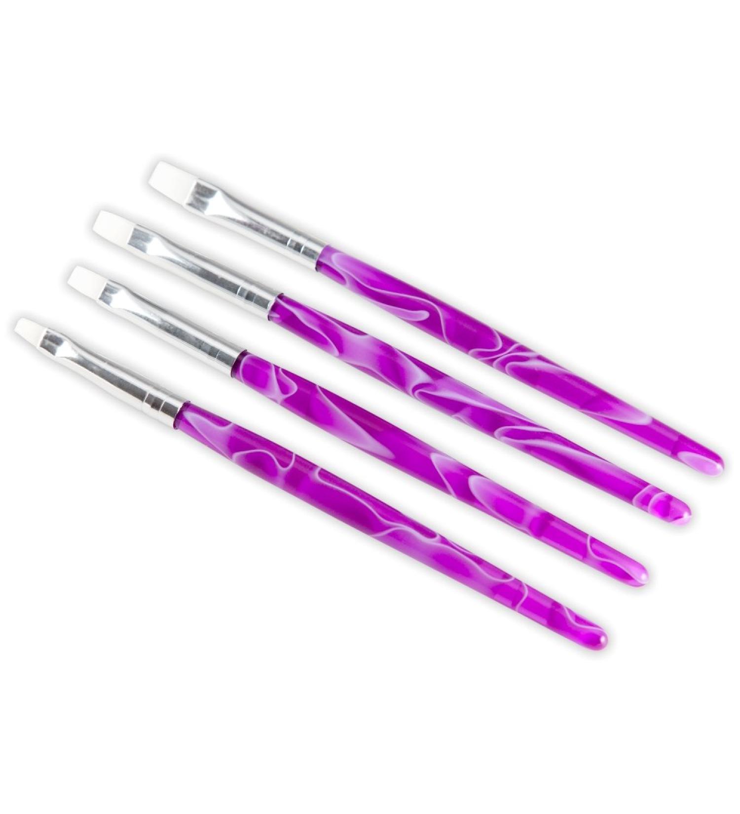 Brush set for UV gel 4-piece for nail modelling