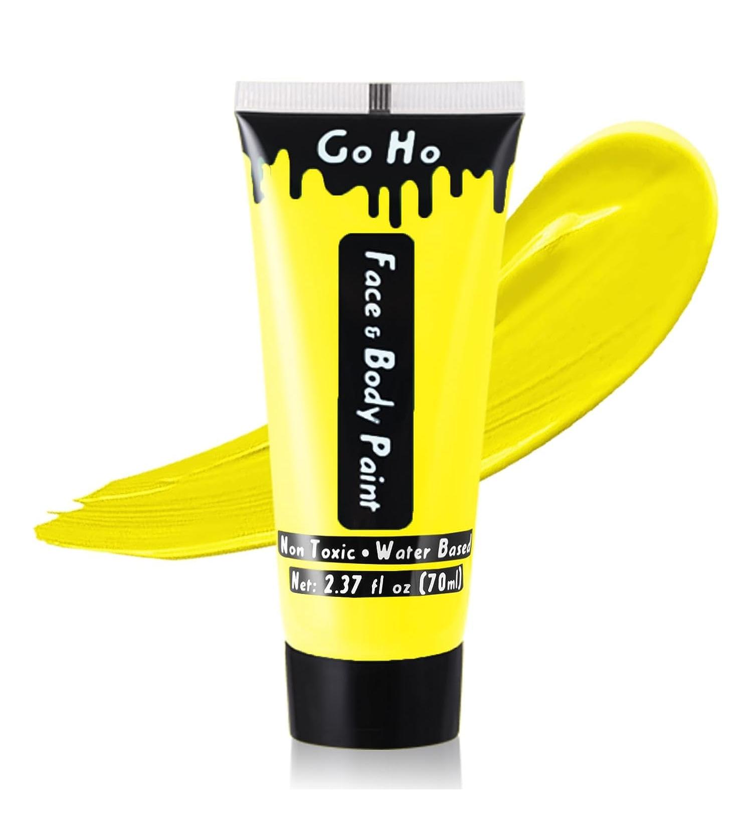 Go Ho Cream Yellow Face Paint (2.37oz 70ml) | Water Based Makeup for SFX Cosplay & Halloween Costumes - Buy Online on SooperMarket.com