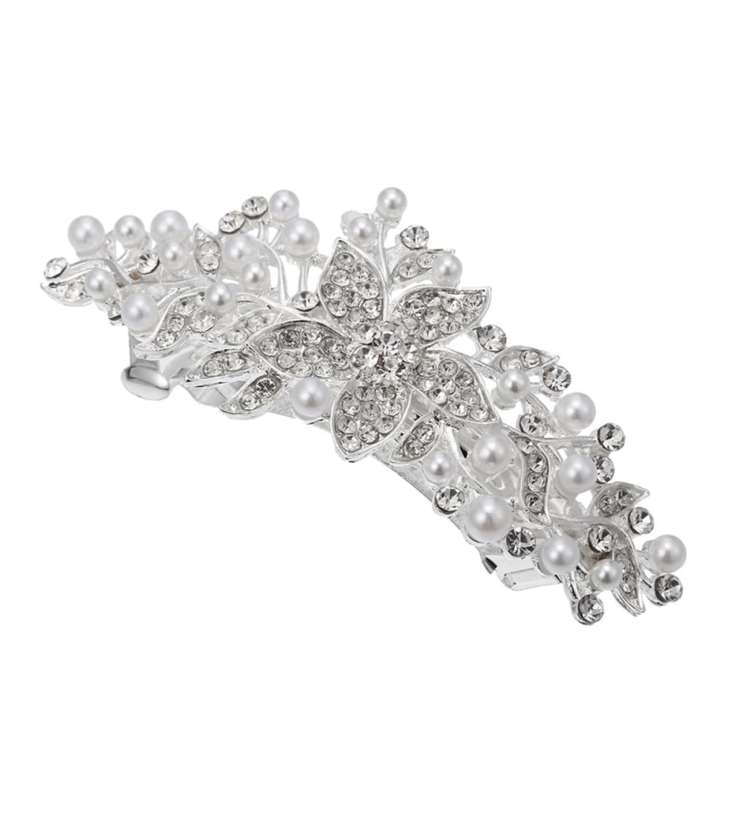 HAPINARY Rhinestone Hair Clip Headwear for Women Flower Hair Clips for Women Rhinestone Flower Hair Clip Girl Headdress Flower Hair Barrette Sparkly Hair Clip Hair Accessory Bride Abs - Buy Online on SooperMarket.com