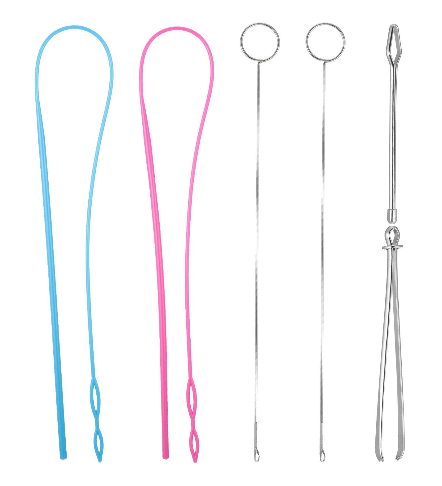 Sewing Loop Kit - 6 Pieces | Loop Turner Hook, Drawstring Threader, Metal Tweezers, Long Turner Tool | DIY Knitting Accessories - Buy Online on SooperMarket.com