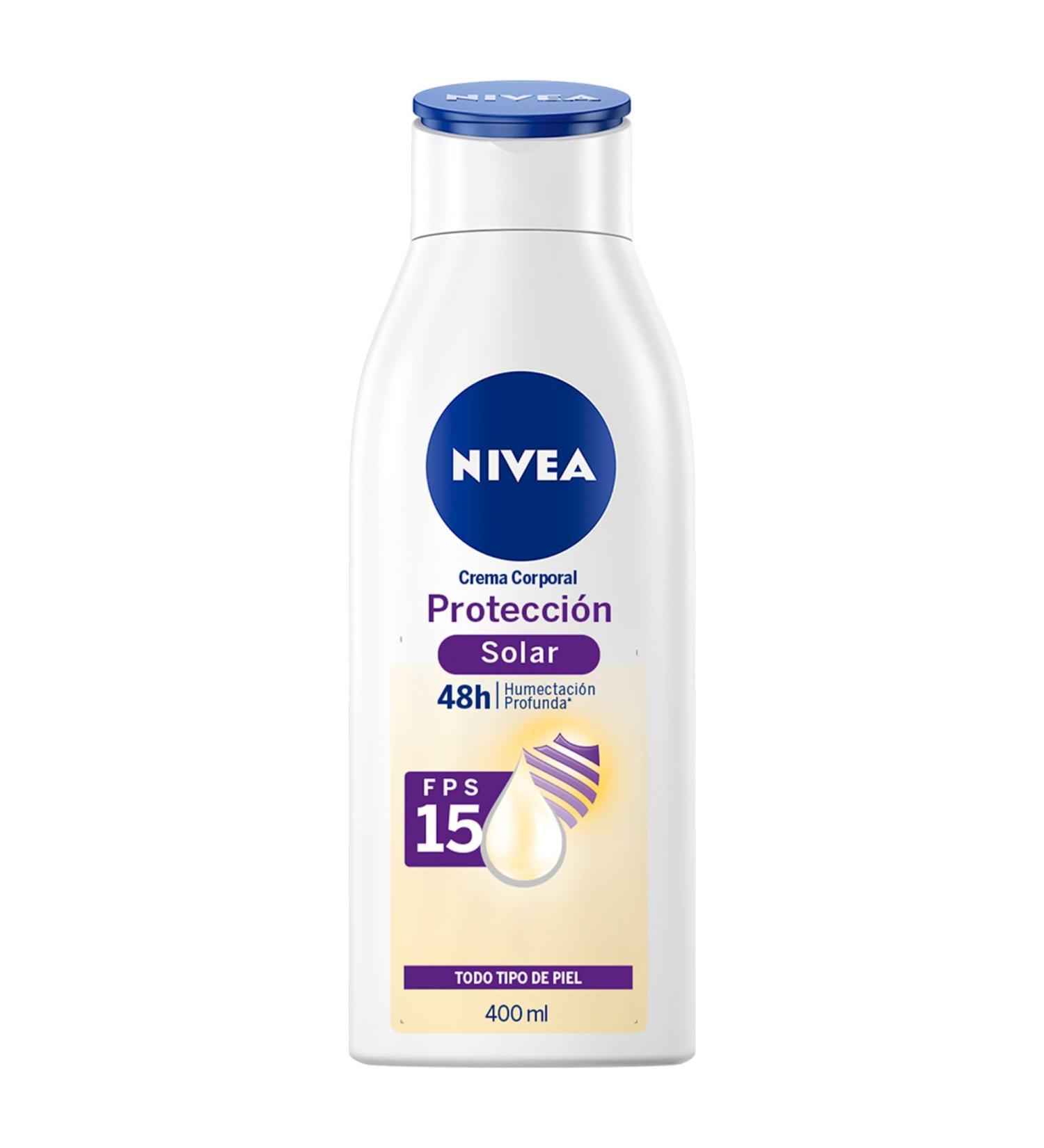 NIVEA Moisturizing Body Cream with Vitamin E & Aloe - Deep Hydration & UV Protection FPS 15 400ml - 48 Hours Moisturizer for All Skin Types - Buy Online on SooperMarket.com