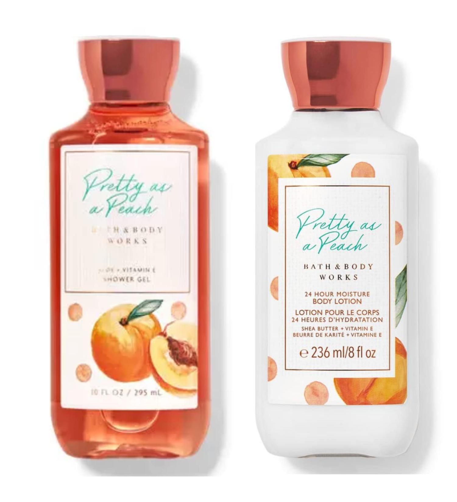 Bath and Body Works Pretty as a Peach Shower Gel and Body Lotion - Refreshing & Nourishing Set - Buy Online on SooperMarket.com
