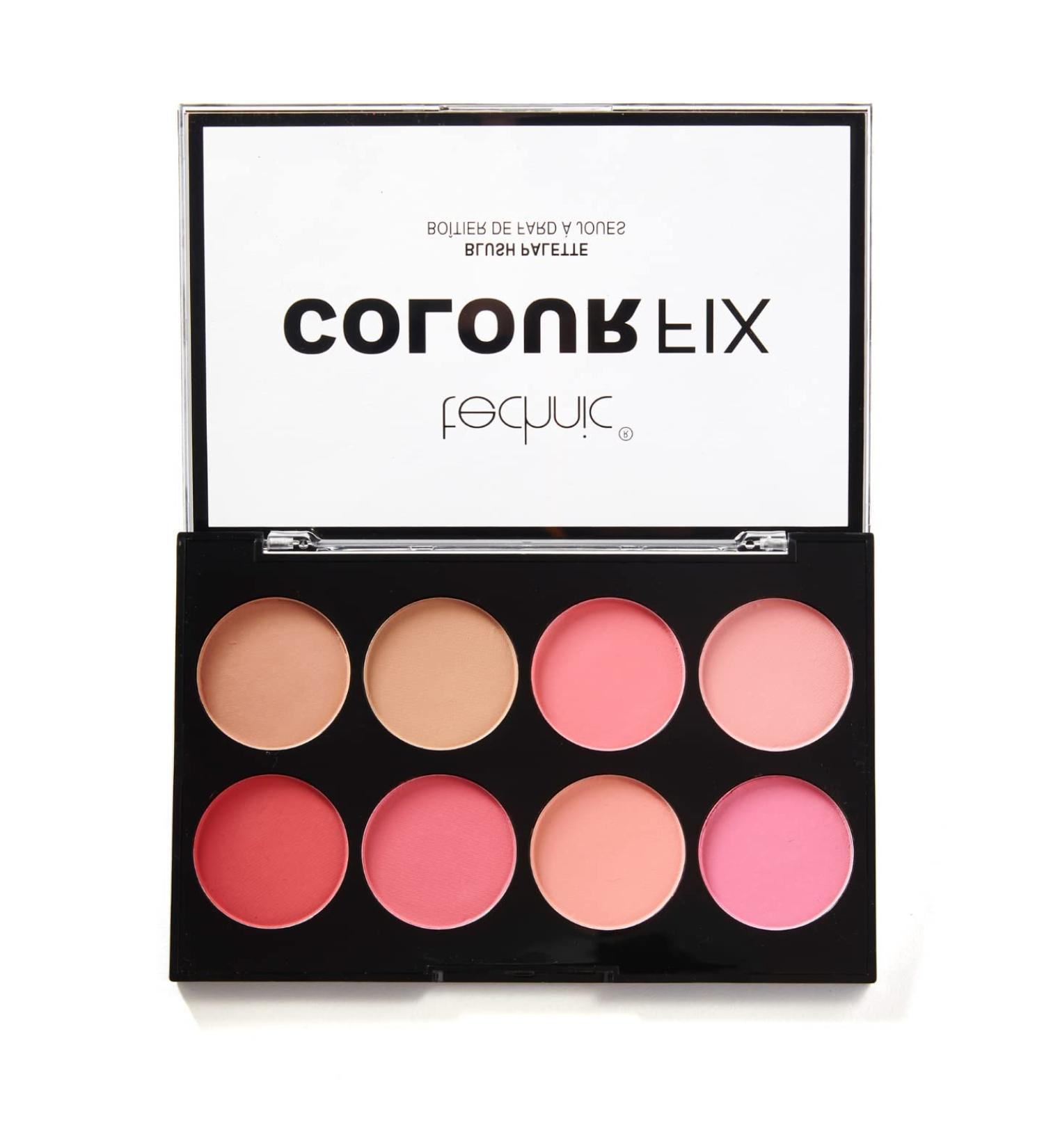 Technic Colour Fix Pressed Powder Blush Palette - 8 Matte Shades for Long-Lasting Professional Finish - Buy Online on SooperMarket.com