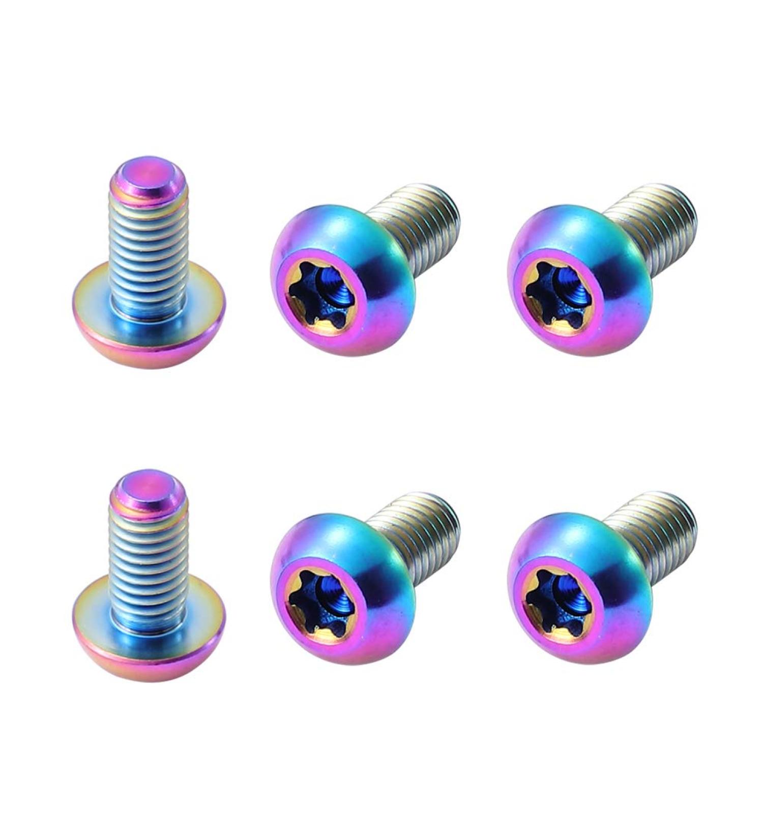 Corki Titanium Bike Screw M5 x 10mm Disc Brake Rotor Bolts Nuts - Colorful Torx T25 Head - Buy Online on SooperMarket.com