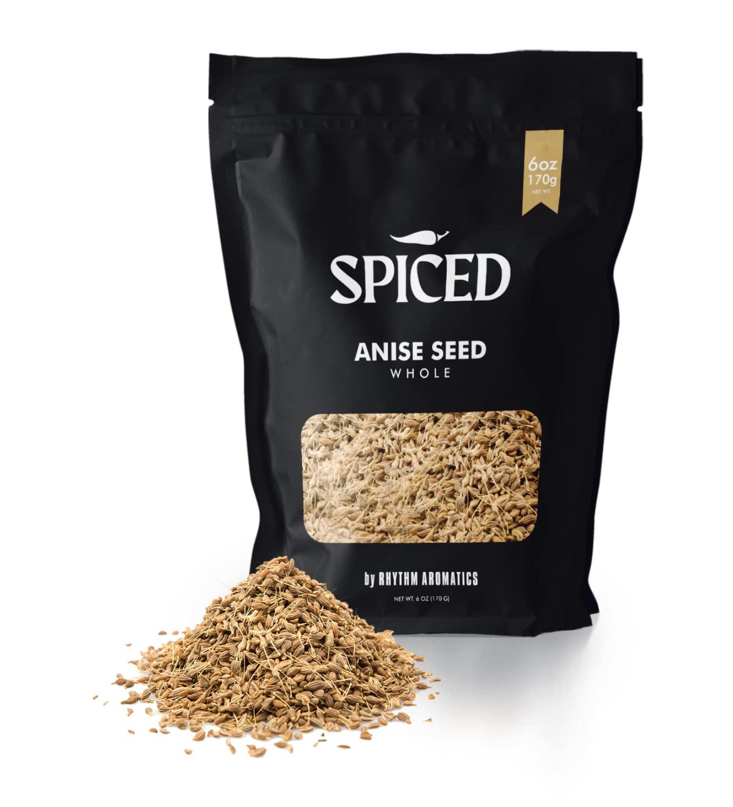 Premium Spiced Whole Anise Seed 6oz Resealable Bag - Ideal for Tea, Coffee, Baking & Cooking Middle Eastern Cuisine - Buy Online on SooperMarket.com