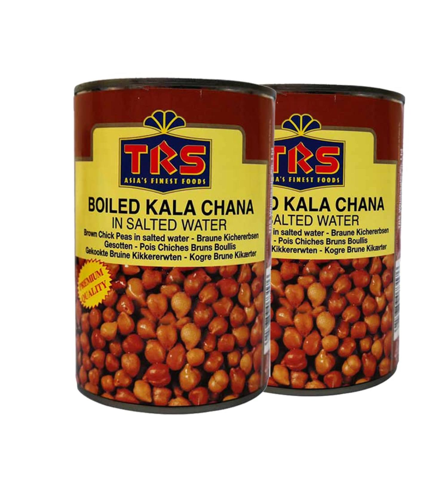 TRS Canned Boiled Kala Chana | 400G |Chickpeas in Salted Water |Kala Chana |High Protein | Vegan |Ready to Cook | Indian Origin (Pack of 2) Brown Chick Peas Pack 2 - Buy Online on SooperMarket.com