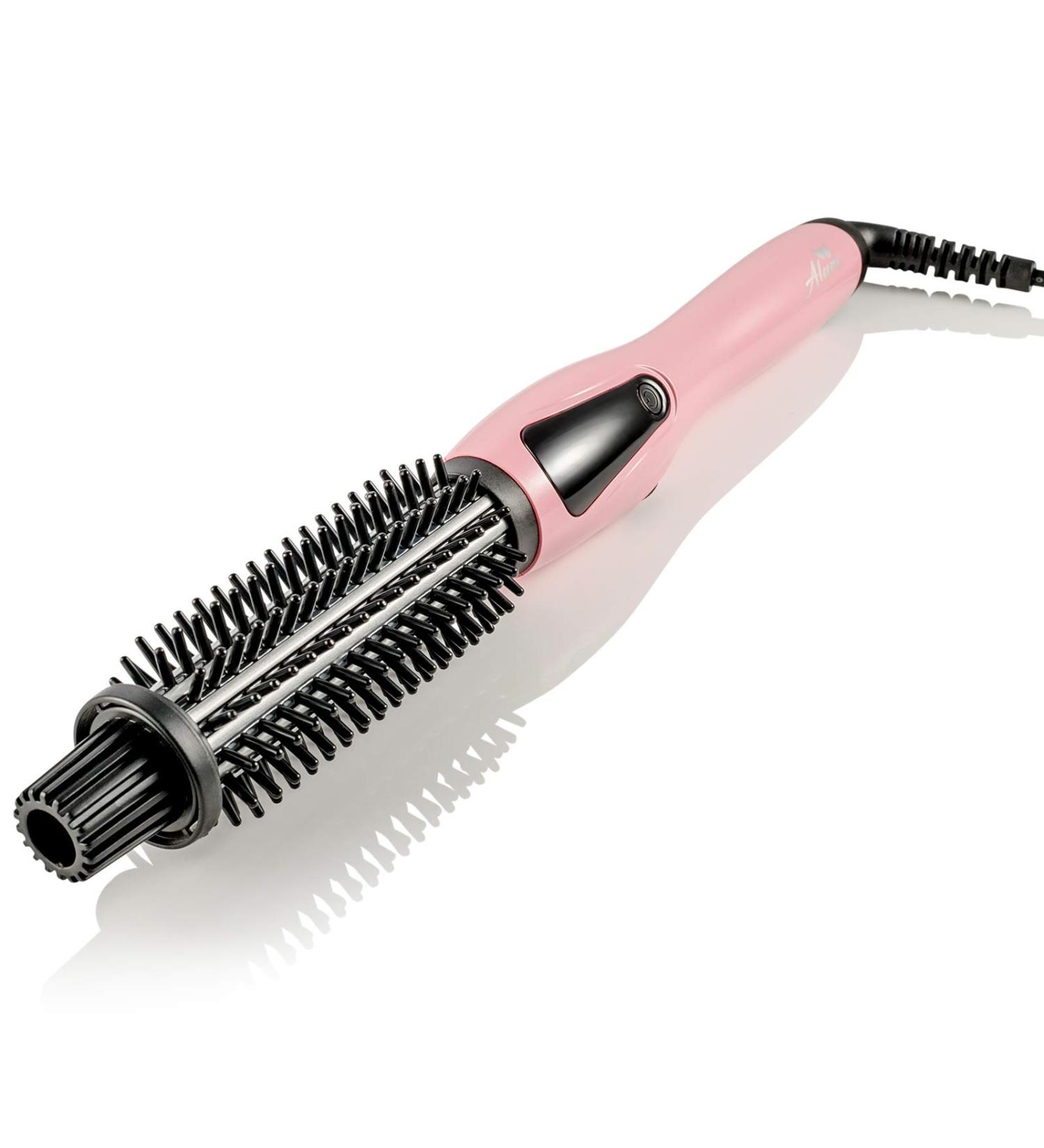 Heated Styling/Curling Iron Brush | 3-in-1 Ceramic Ionic Hair Curler/Straightener | Anti-Scald Bristles | Free Travel Pouch | Electric Curl Wand - Buy Online on SooperMarket.com