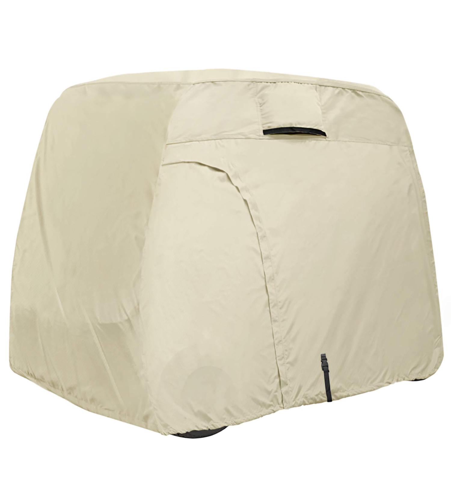 Explore Land 600D Waterproof Golf Cart Cover - Universal Fit for 2 Passenger Golf Carts - Light Tan - Buy Online on SooperMarket.com