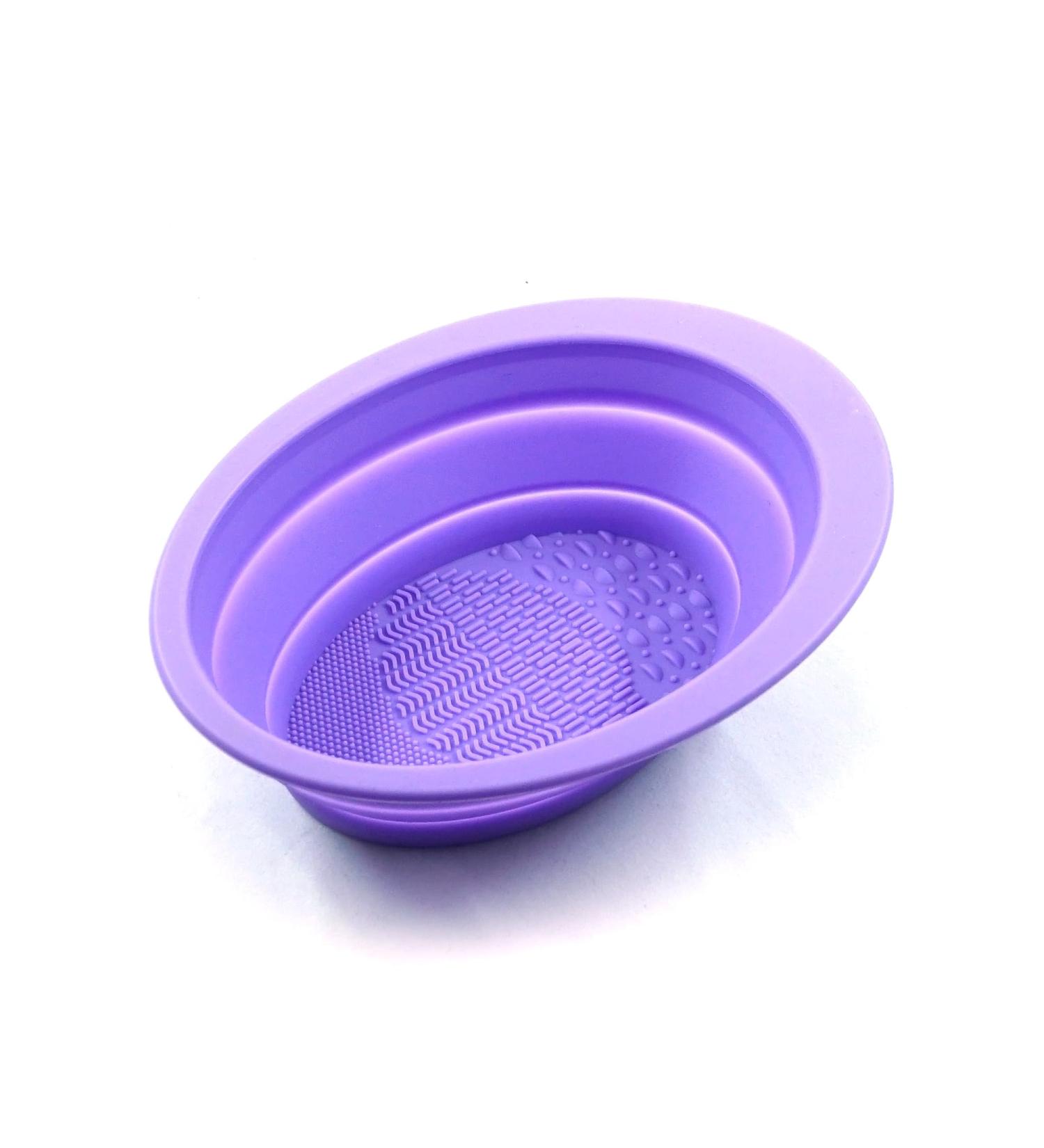 Freetune Foldable Shaving Bowl - Silicone Rubber Pocket Size Durable & Flexible - Ideal for Travel in Violet - Buy Online on SooperMarket.com