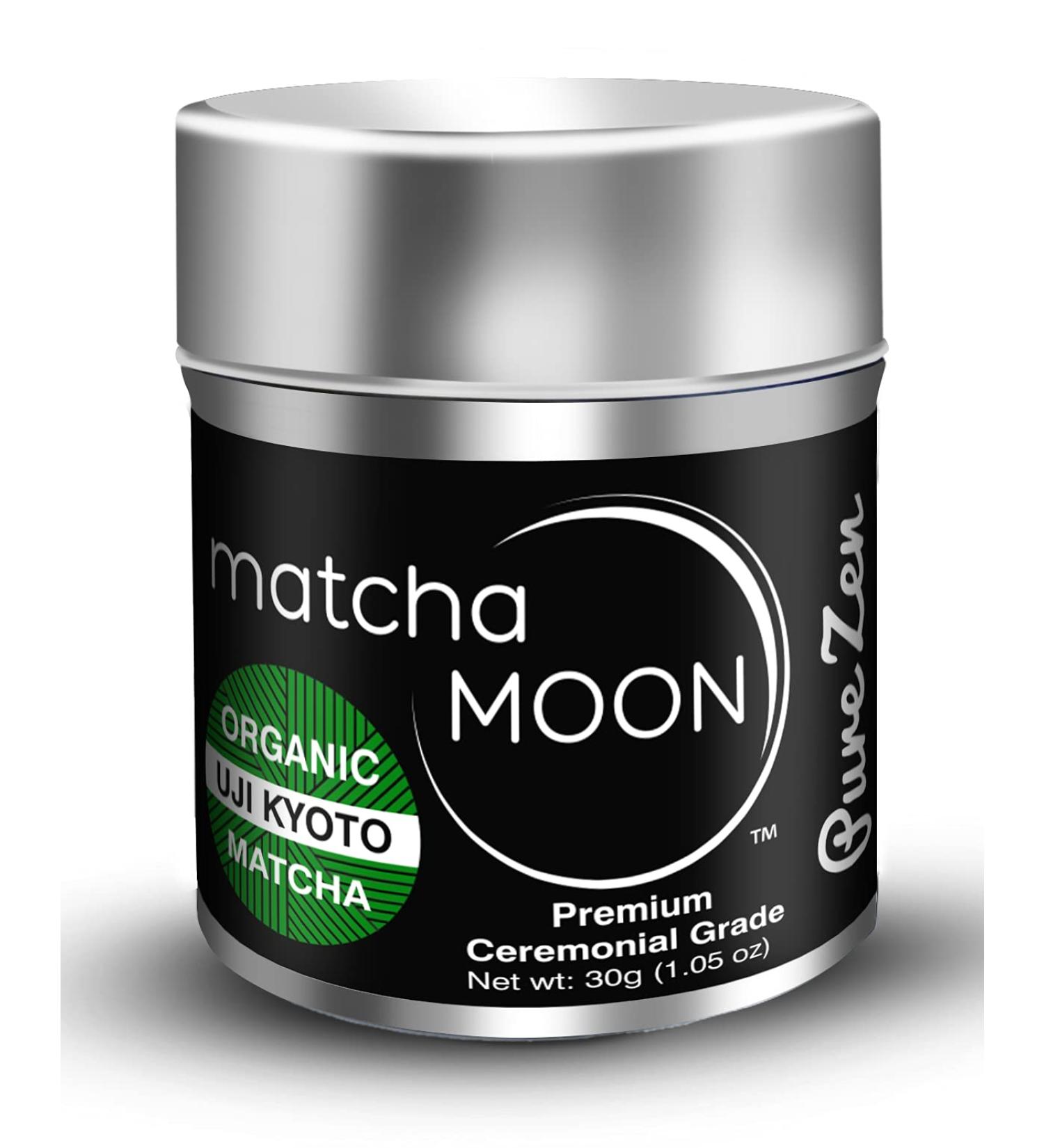 Matcha Moon - Organic Ceremonial Grade Japanese Matcha Green Tea Powder from Uji Kyoto Japan - USDA Certified - 30g Tin - Pure Zen - Buy Online on SooperMarket.com