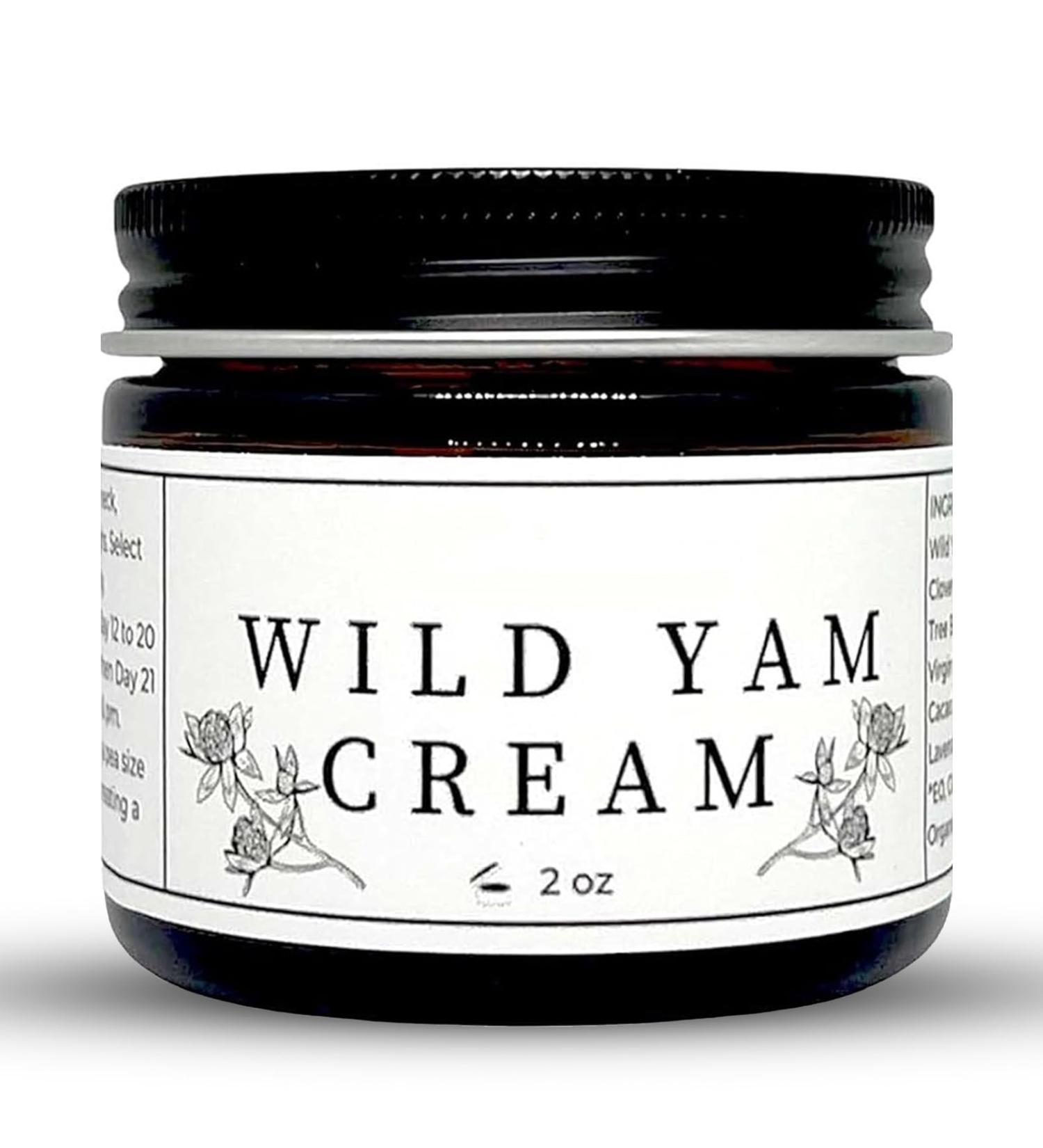 Organic Wild Yam Cream - Natural Day & Night Sweats Relief for Men & Women | Deep Moisturization & Hormone Balance - 60g/2oz - Buy Online on SooperMarket.com