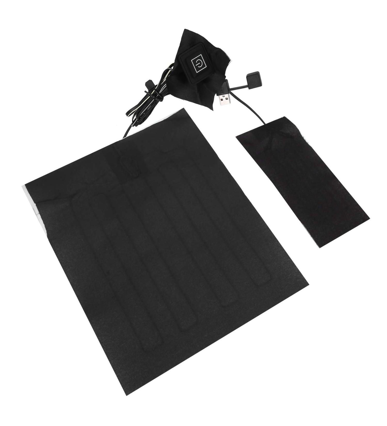 2 in 1 USB Heating Cushion - Adjustable Temperature Waterproof Heating Pad for Clothing Vest - 3 Gears of Electric Heat - Buy Online on SooperMarket.com