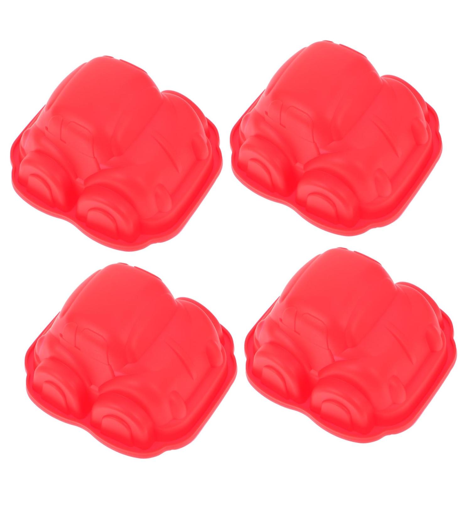 Alipis 4pcs Car Baking Mold Cake Pan Cars Silicone Molds Chocolate Molds Cake Mold Non Stick Soap - Buy Online on SooperMarket.com