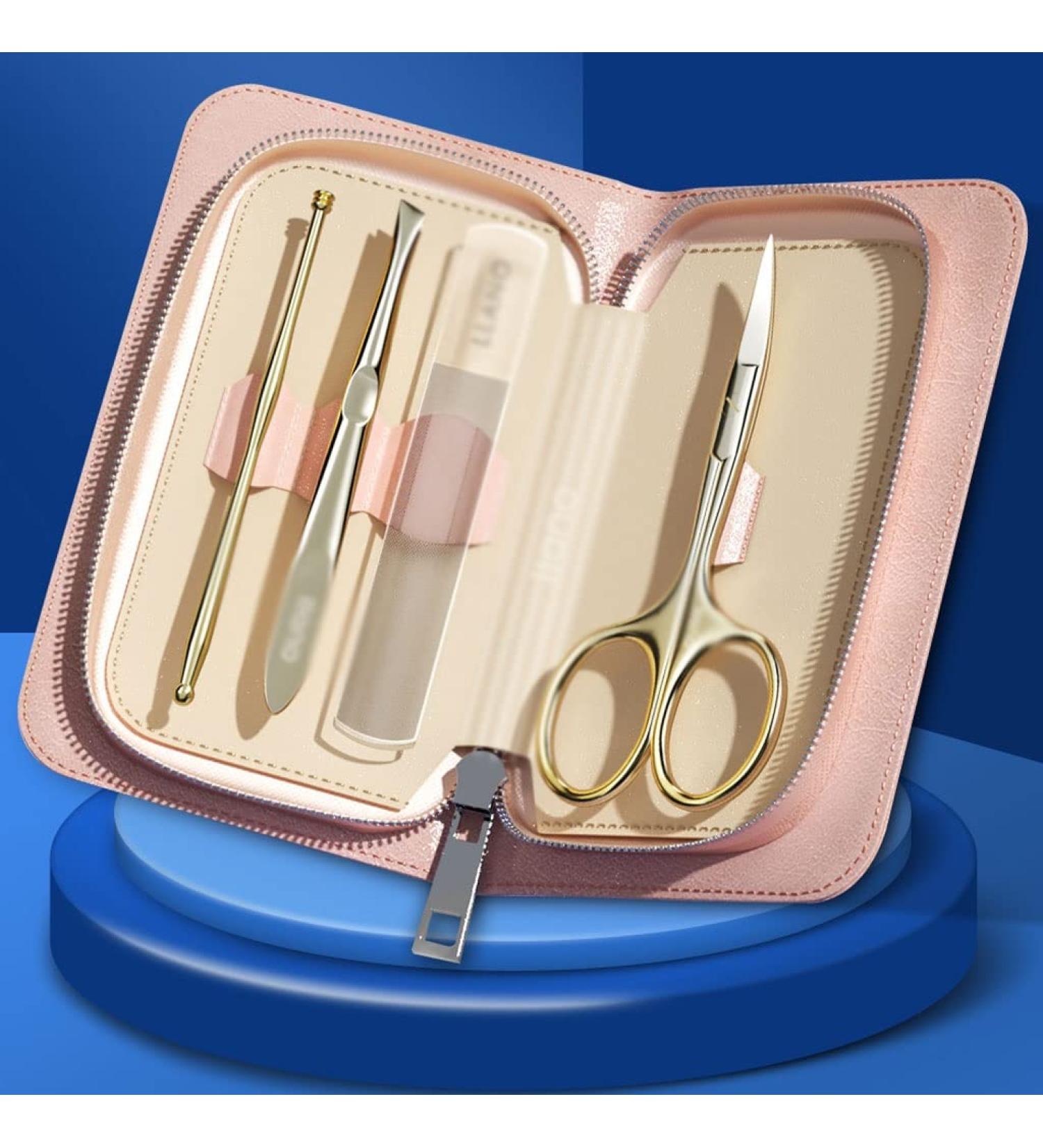 Zhong Tool 4 in 1 Stainless Steel Personal Care Set - Professional Makeup Tools & Ear Spoon - Eyebrow Care 4PCS - Buy Online on SooperMarket.com