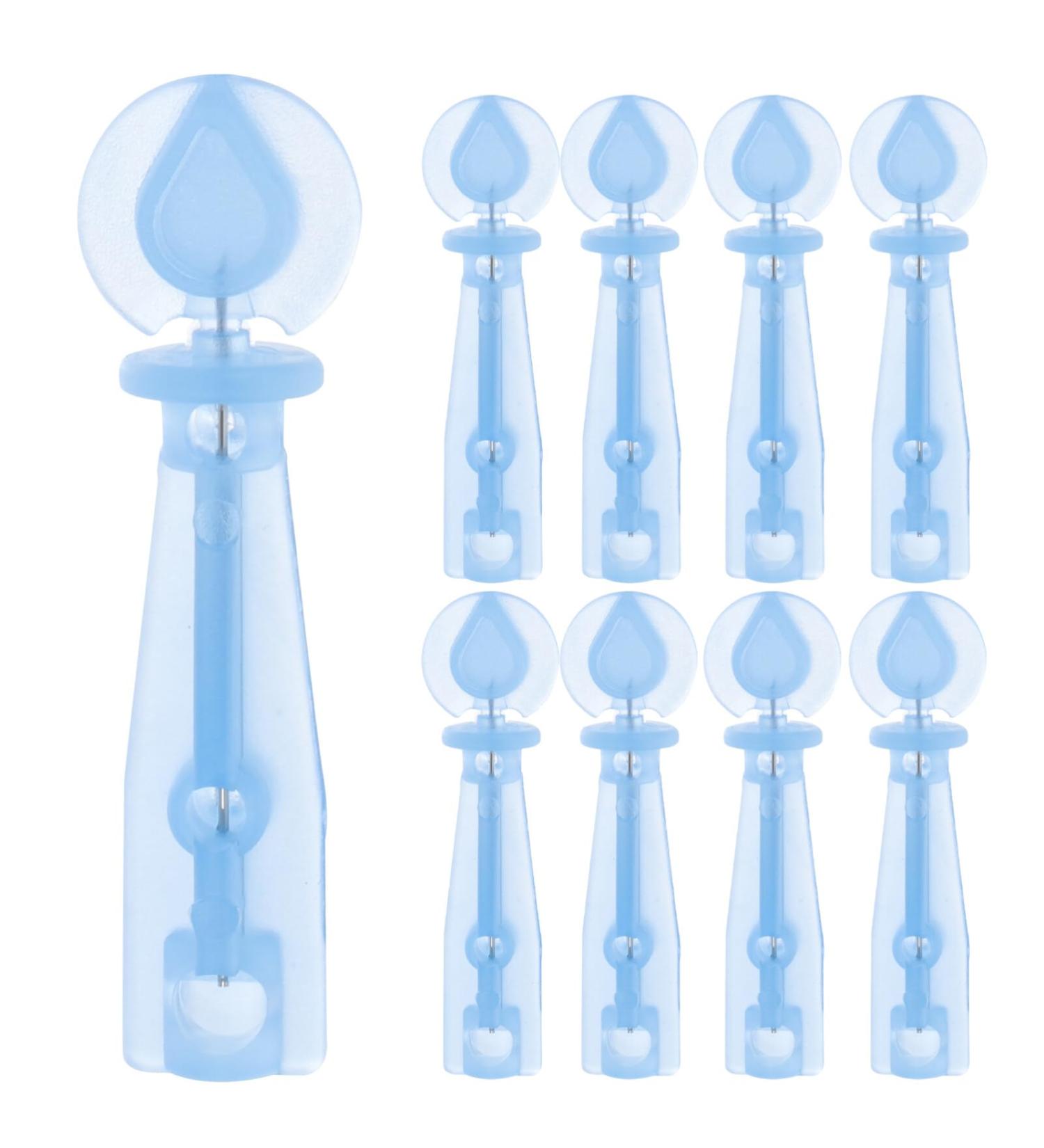 Made of high- quality material practical and durable you can collect blood without your perception. 3.2X0.4X0.4CM Blue
