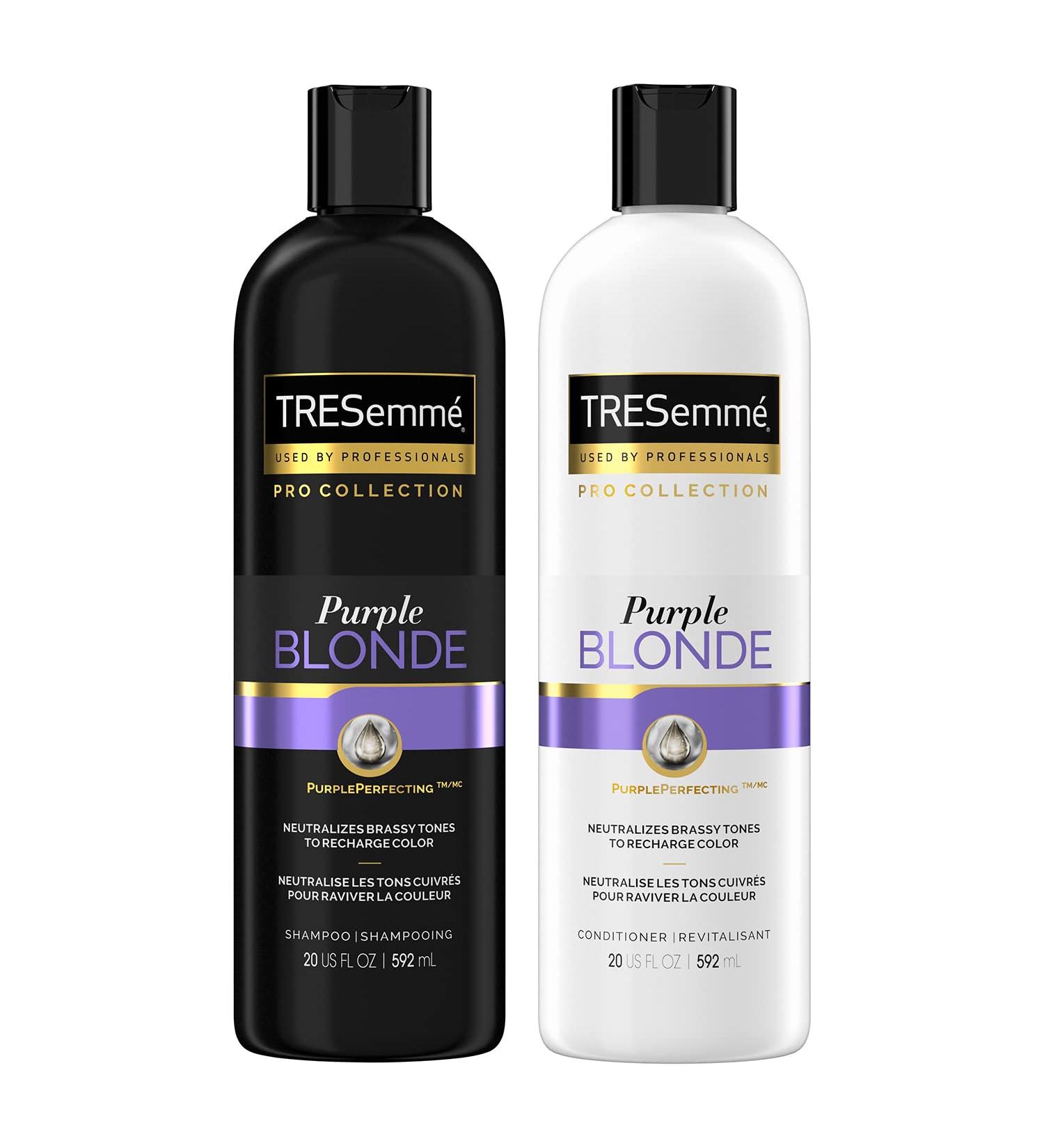 TRESemm Pro Collection Purple Shampoo & Conditioner Set - 20 Fl Oz Each for Blonde, Silver, Grey, Highlighted Hair - Buy Online on SooperMarket.com