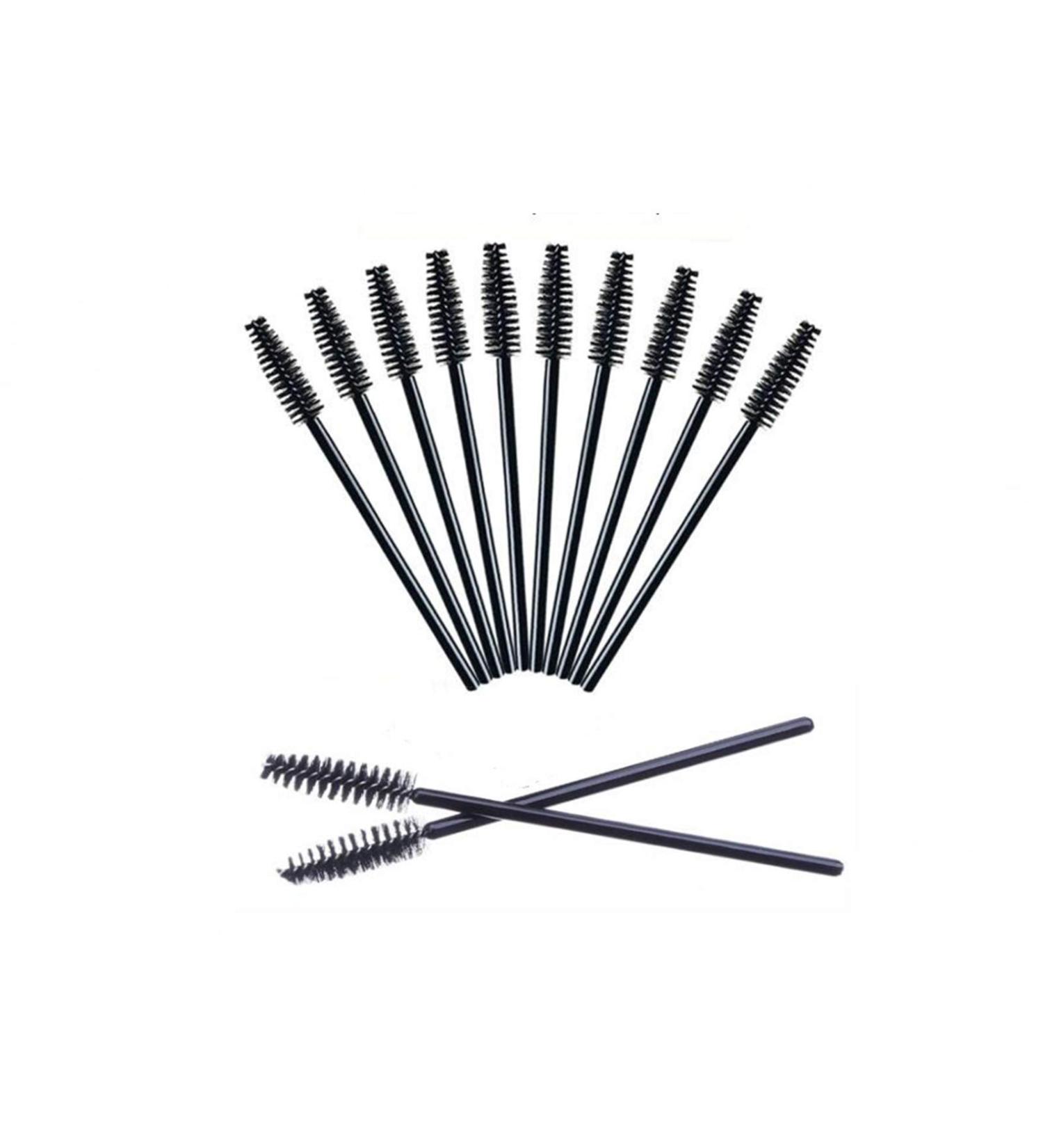 SINEN 50 PCS Disposable Eyelash Brush Kit for Makeup - Black Mascara Brushes for Eye Lashes Extension and Eyebrow Makeup - Buy Online on SooperMarket.com