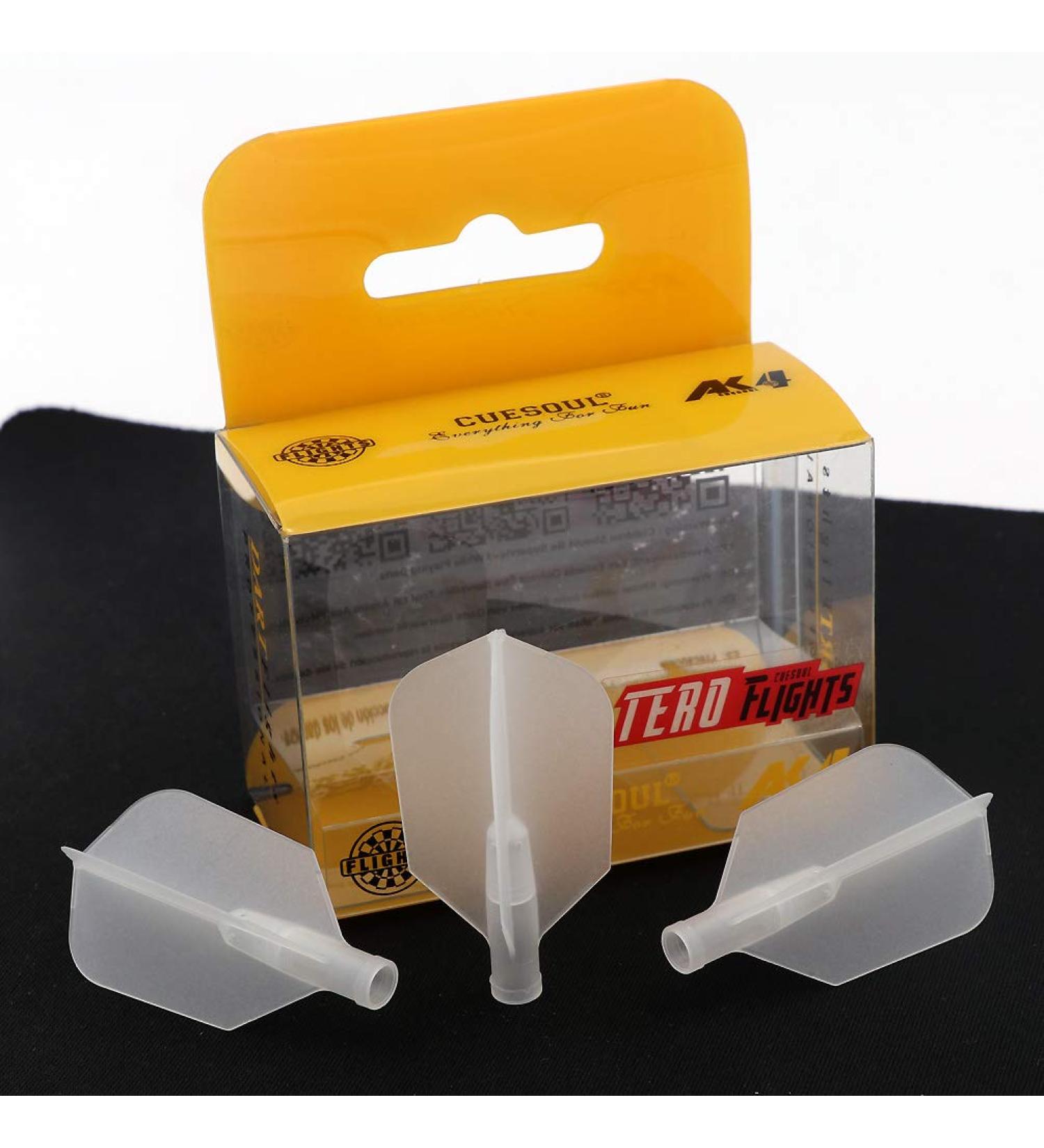 CUESOUL TERO AK4 Black Scorpion Dart Flights Slim - Set of 3 - 7 Colors - Clear - Buy Online on SooperMarket.com