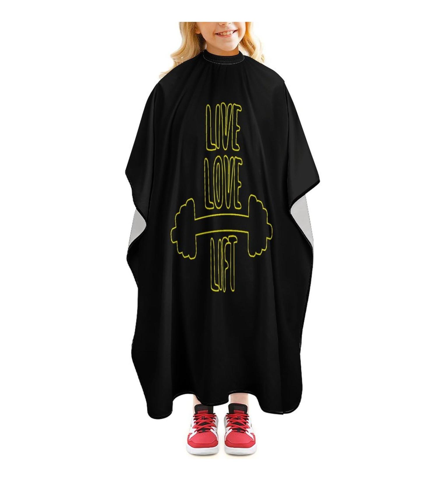 Buy Live Love Lift Barber Cape | Cute Professional Hair Cutting Apron for Kids Ideal for Boys & Girls - Buy Online on SooperMarket.com