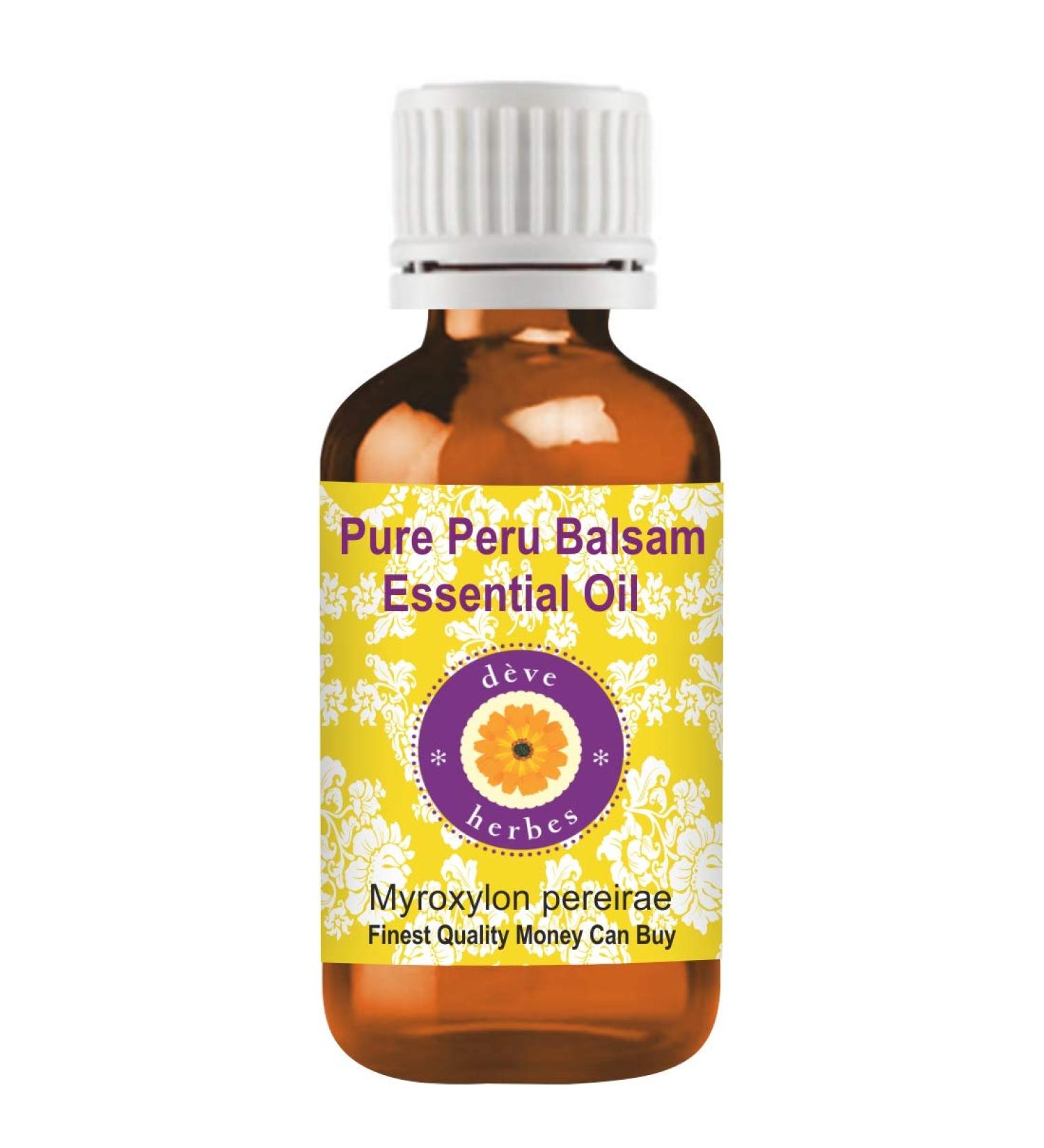 Deve Herbes Pure Peru Balsam Essential Oil 30ml - Natural Therapeutic Grade Steam Distilled - 1 oz Bottle - Buy Online on SooperMarket.com