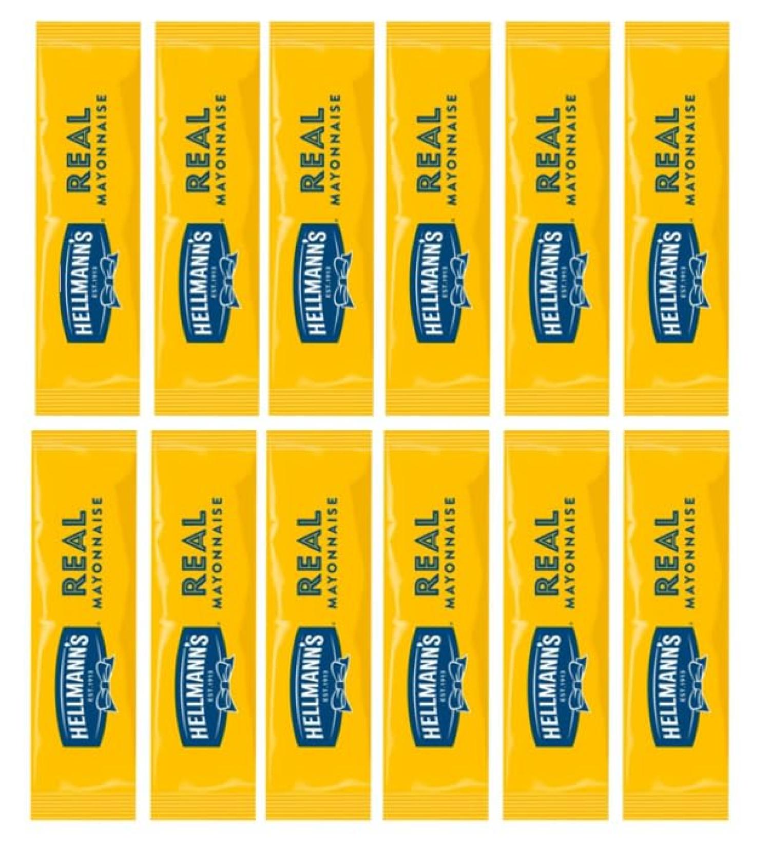 Hellmann's Real Mayonnaise - 12 Packets - Convenient Individual Sachets - Buy Online on SooperMarket.com