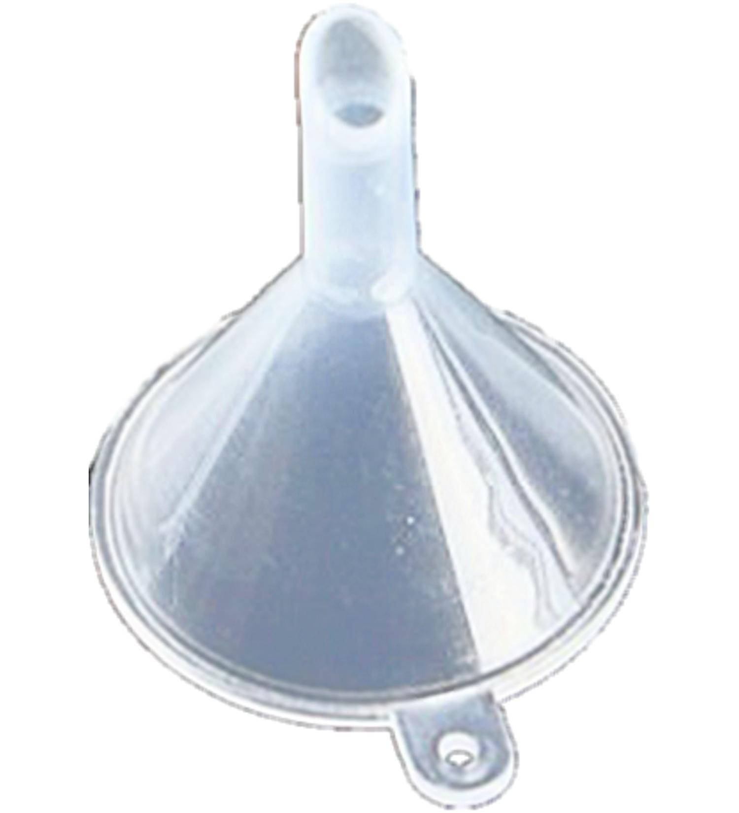 Small funnel for filling e.g. nail oil perfume etc. Material: plastic size: approx. 3.9cm high