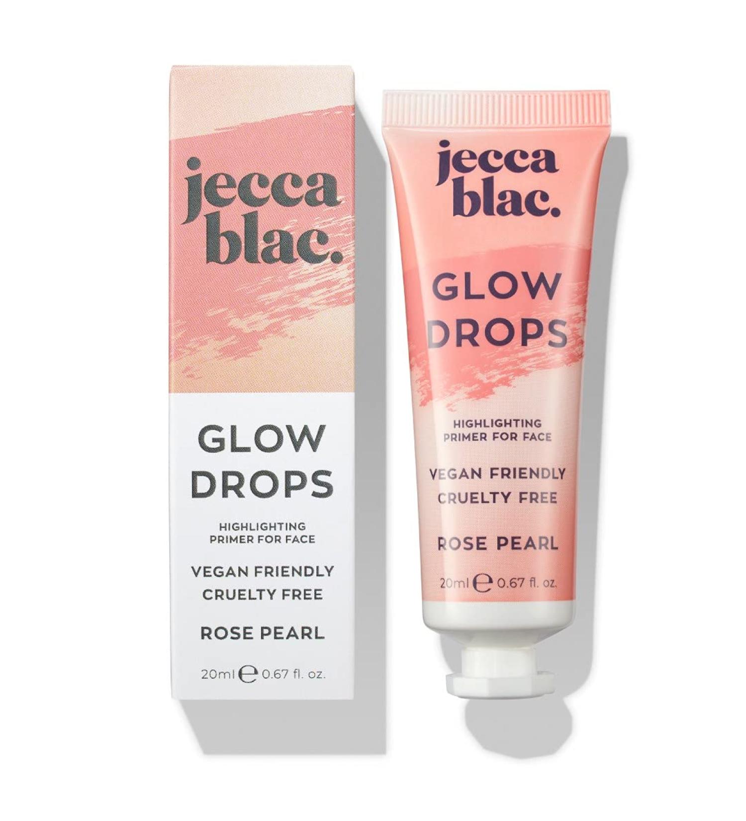 Jecca Blac Glow Drops Skin Primer - Vegan & Cruelty Free, Lightweight Formula for Longlasting Base Makeup - Rose Pearl - Buy Online on SooperMarket.com