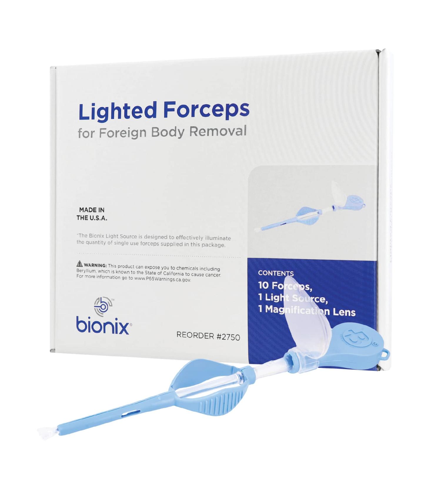 Bionix Lighted Forceps Foreign Object Removal Tool - Ideal for Healthcare Professionals - 10 Count - Buy Online on SooperMarket.com
