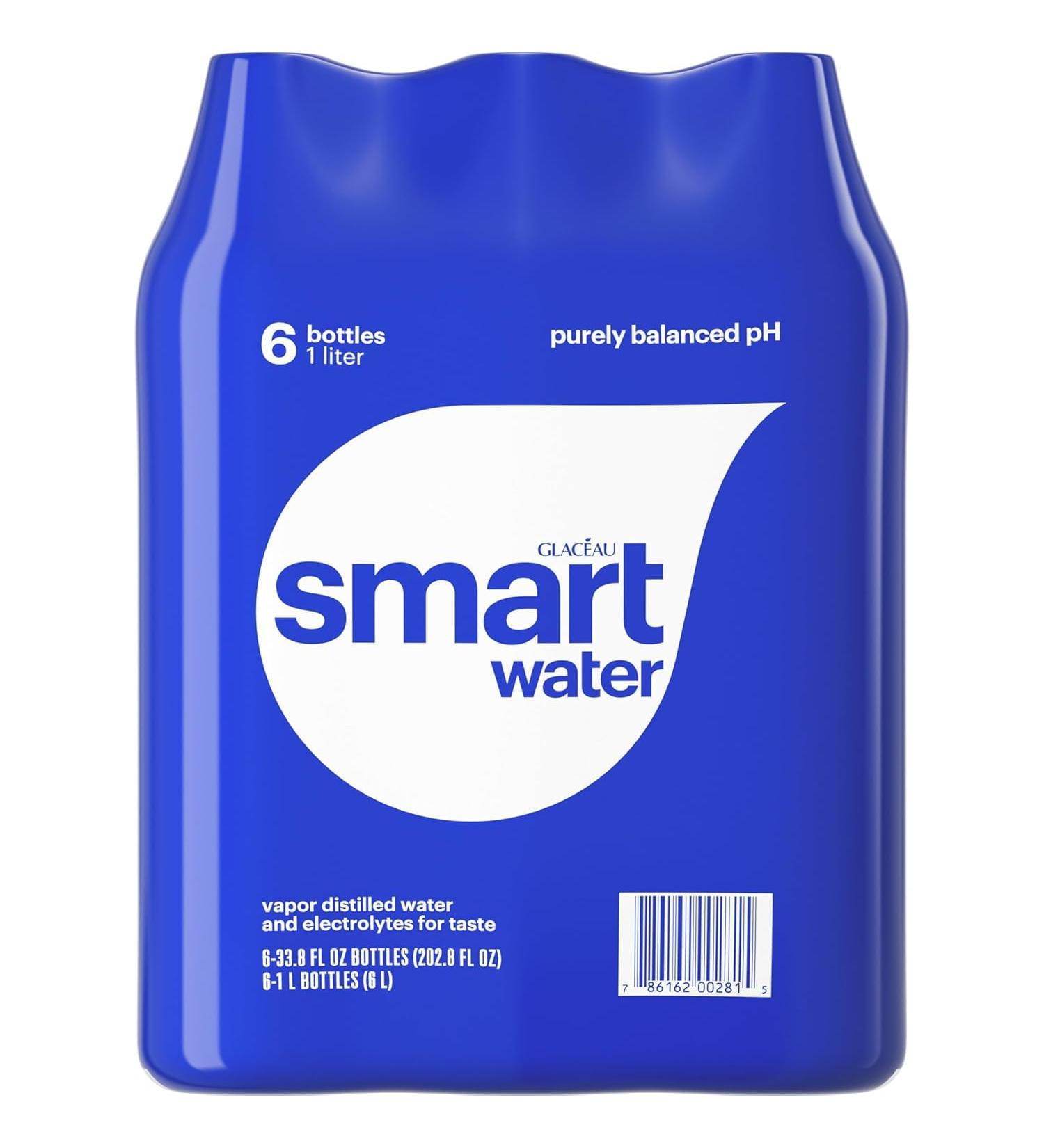 Glaceau smartwater 1 ltr bottles 6x1L (2x6x1L) - Buy Online on SooperMarket.com