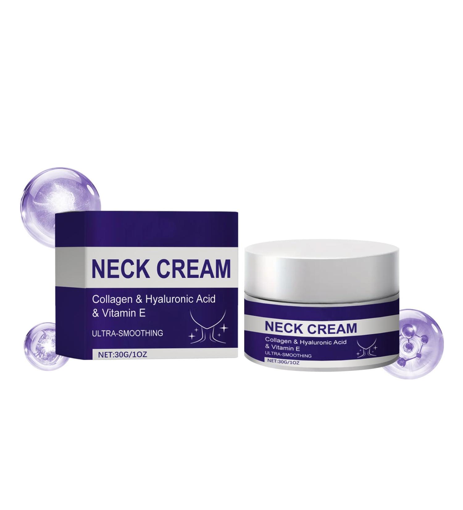 Neck Firming & Tightening Cream with Collagen Hyaluronic Acid & Vitamin E - Smooth Youthful Skin | 1 Oz - Buy Online on SooperMarket.com