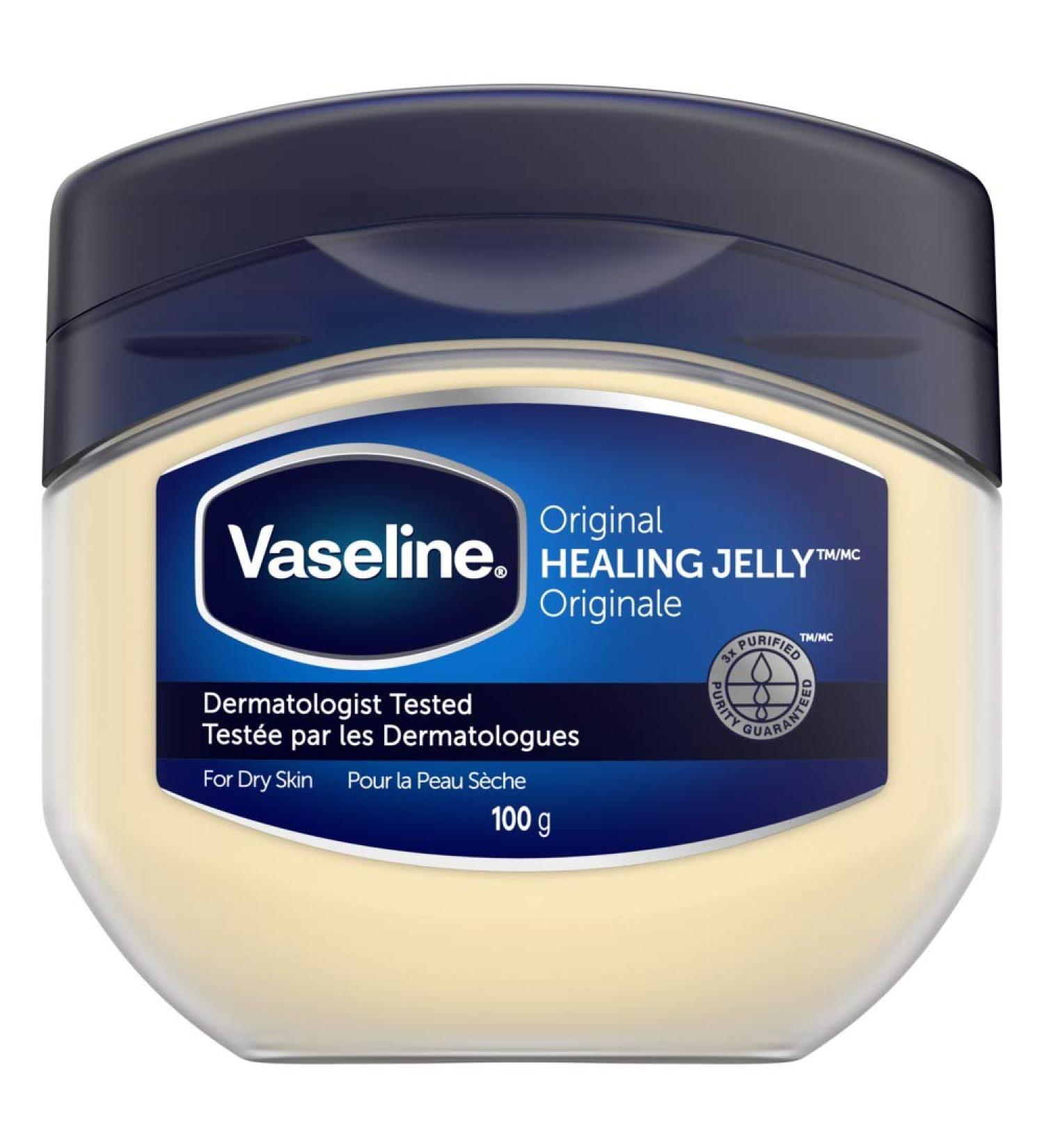 Vaseline Original Petroleum Jelly 100g | Hypoallergenic Skin Moisturizer for Sensitive Skin | Imported from Canada | International Shipping Available - Buy Online on SooperMarket.com