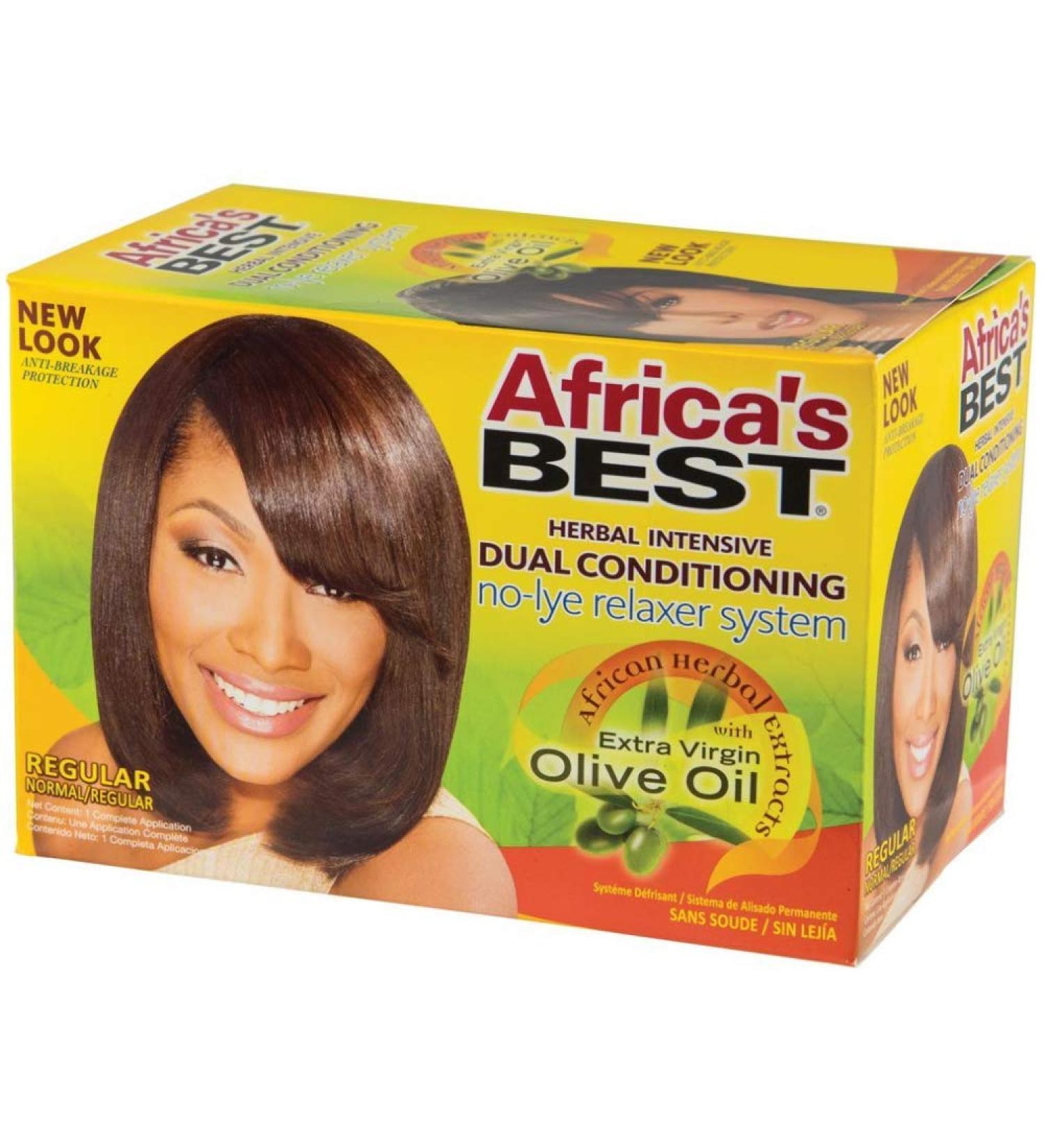 Africa's Best Dual Conditioning No-Lye Relaxer System Regular 1 Count (Pack of 1)
