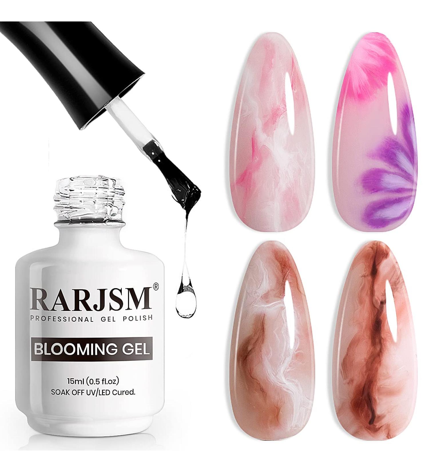 RARJSM Clear Blooming Gel Polish 15ML - UV/LED Soak Off Nail Art Polish for Magical DIY Manicure Design - Buy Online on SooperMarket.com