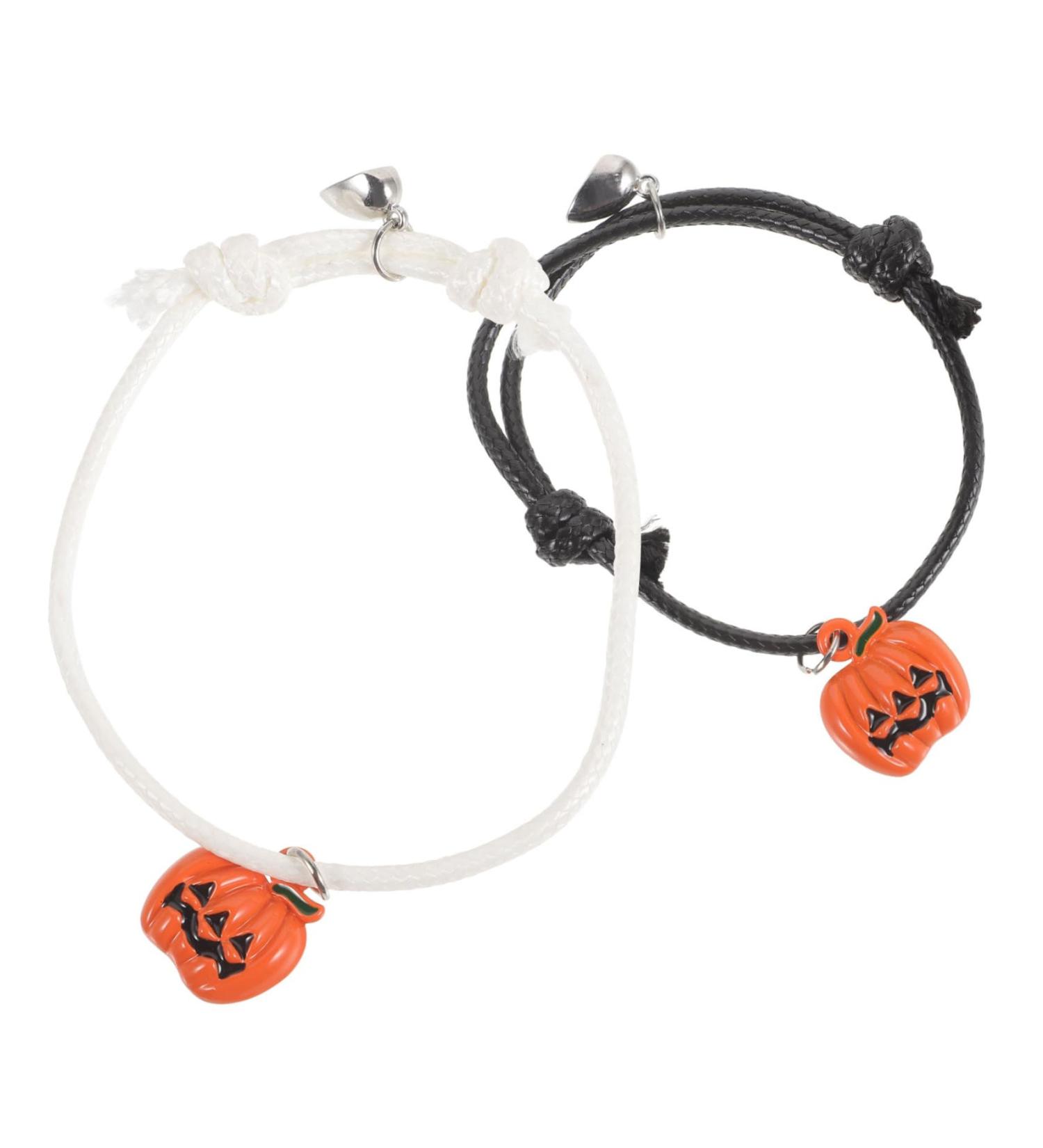 ABOOFAN 2 Pcs Girl Bracelet Jewelry Halloween Bracelet Jewelry for Girl Pumpkin Charm Bracelet for Decor Halloween Bracelet for Girl Metal Little Pumpkin European and American - Buy Online on SooperMarket.com