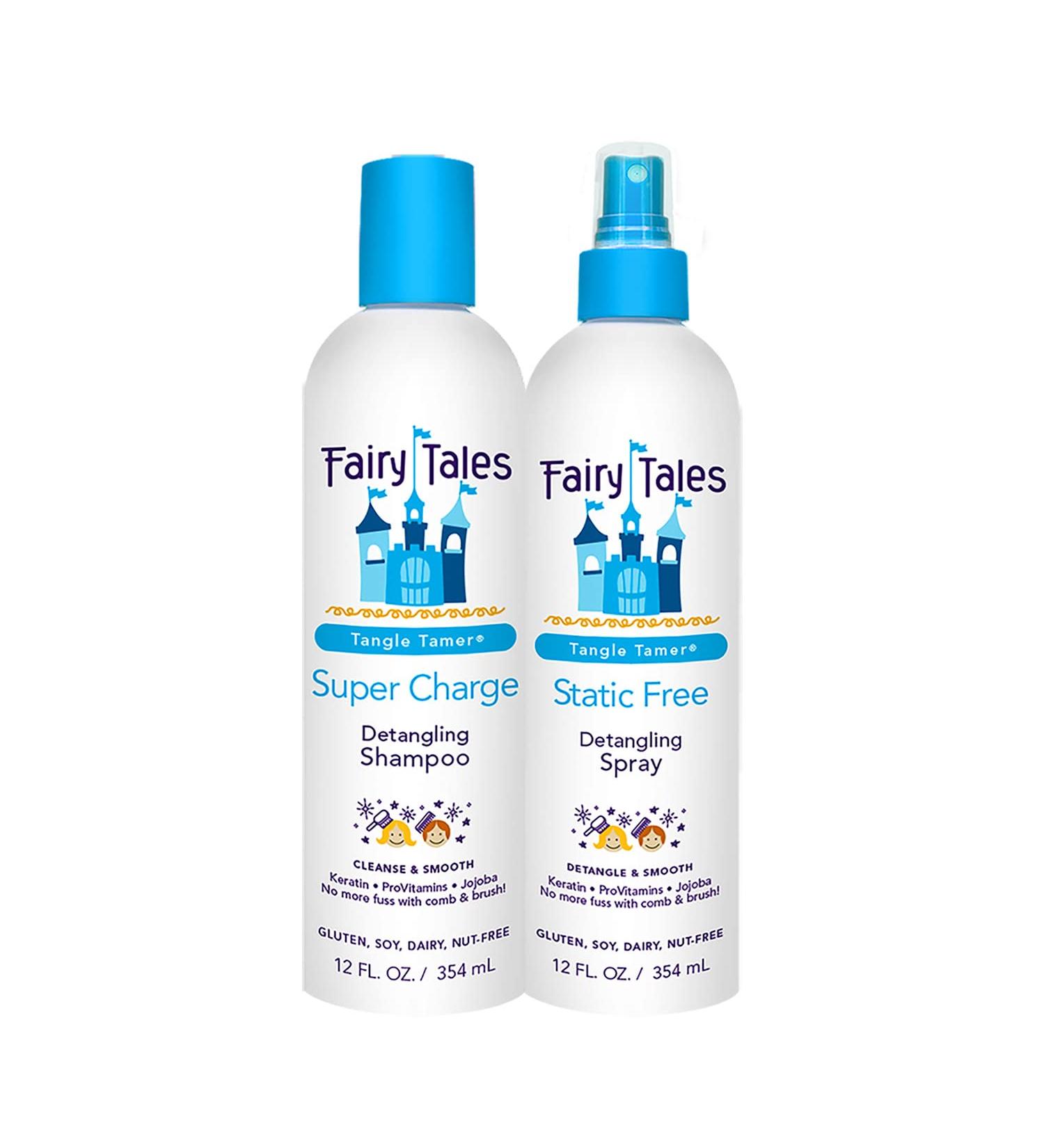 Fairy Tales Tangle Tamer Super Charge Bundle - Kids Detangling Shampoo & Static Free Spray - 12 oz (2 Pack) - Buy Online on SooperMarket.com