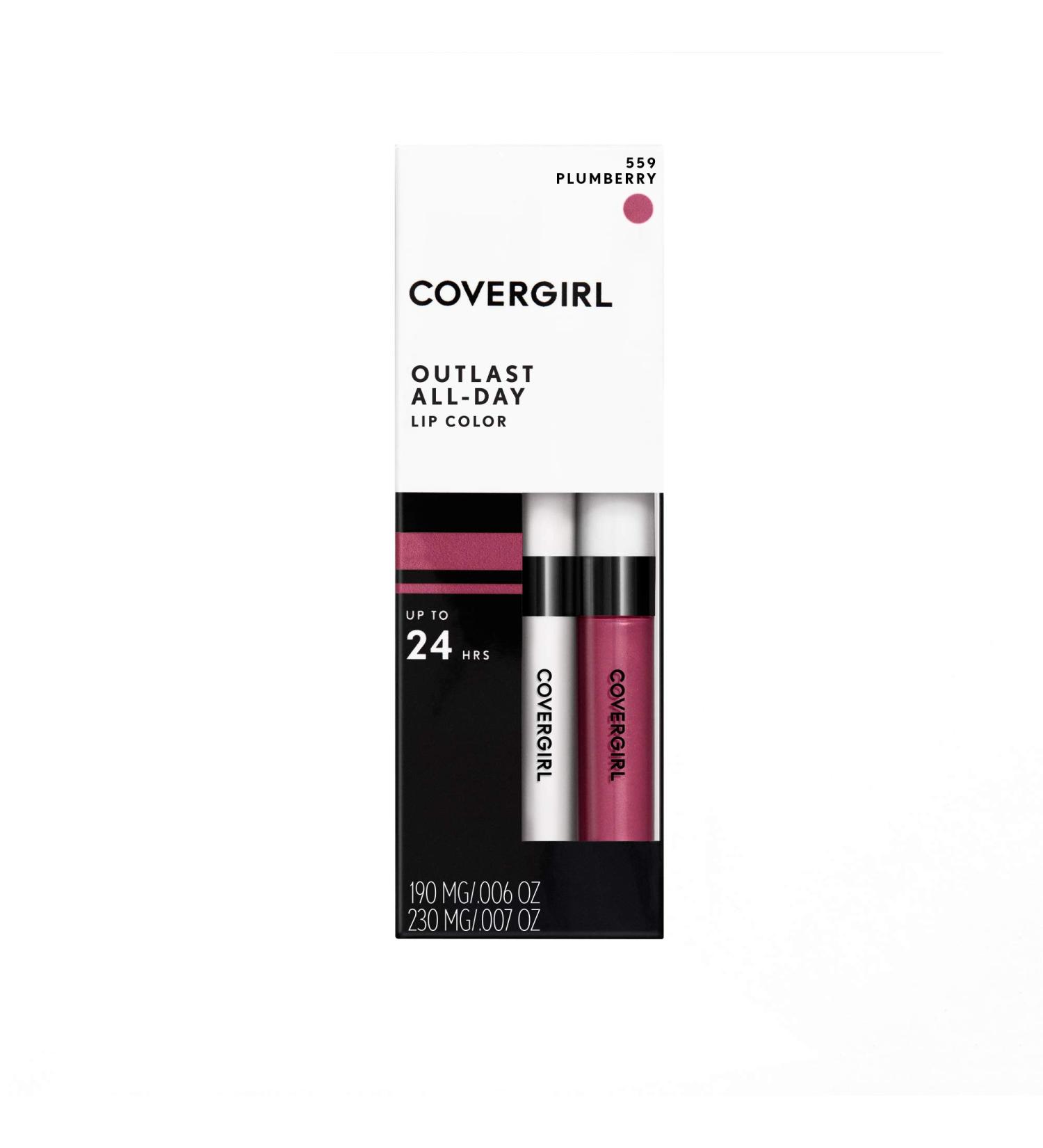 Covergirl Outlast All-day Moisturizing Lip Color Plum Berry 1 Count (Pack of 2) - Long-lasting Lipstick Set - Buy Online on SooperMarket.com