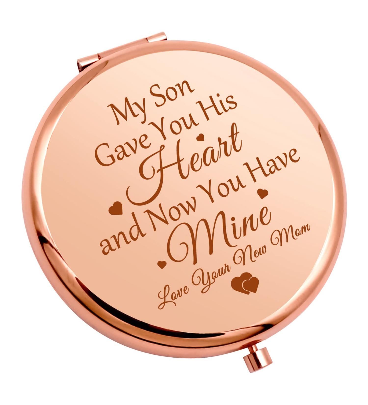 Daughter in Law Wedding Gift Compact Makeup Mirror - Mother & Father in Law Appreciation Gift | Bridal Shower, Birthday, Stepdaughter Personal Mirror - Buy Online on SooperMarket.com