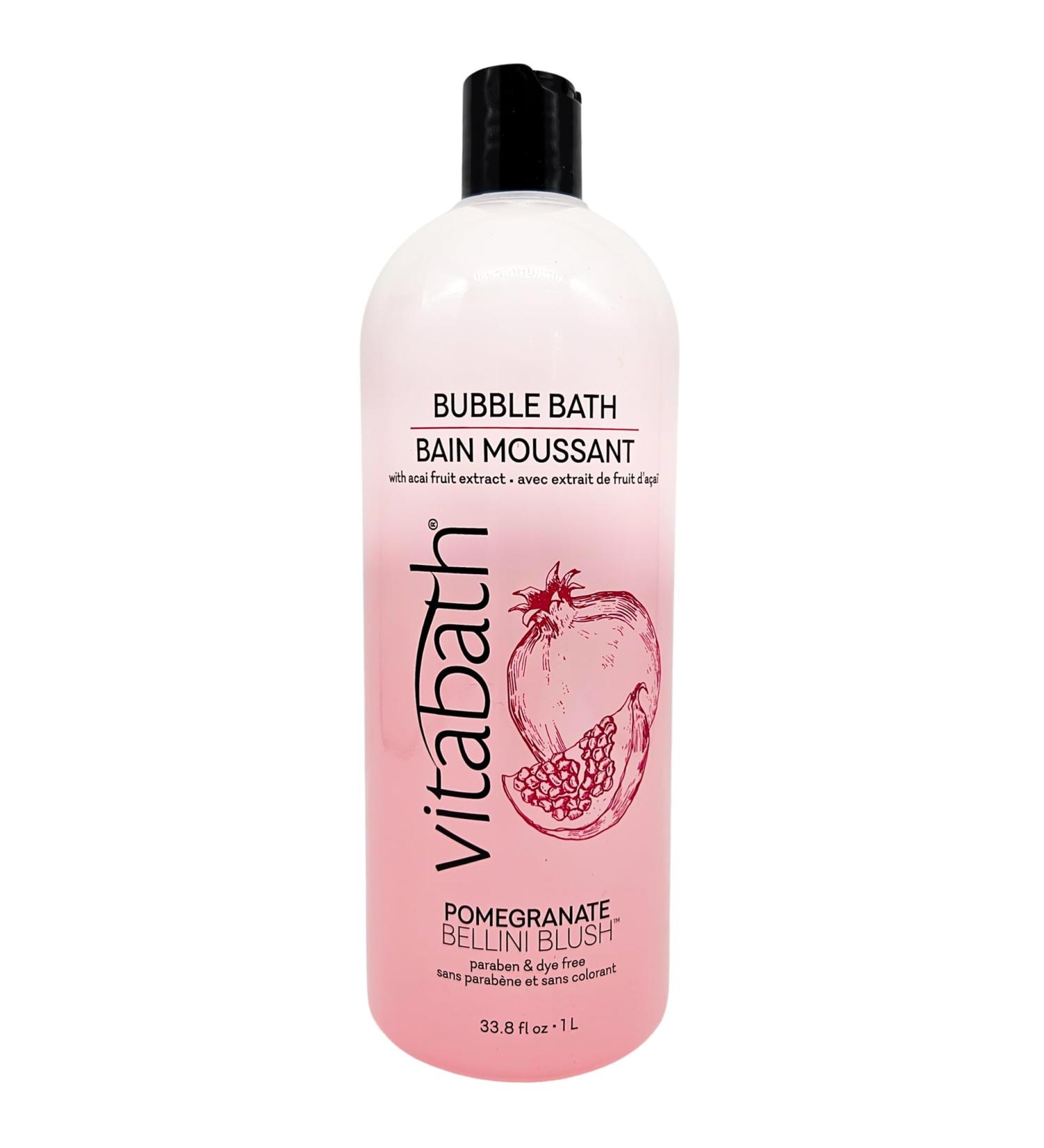 Vitabath Pomegranate Bellini Blush Bubble Bath - Rich Foaming Aromatherapy Soak for All Skin Types - Moisturizing & Nourishing 33.8 fl oz - Buy Online on SooperMarket.com