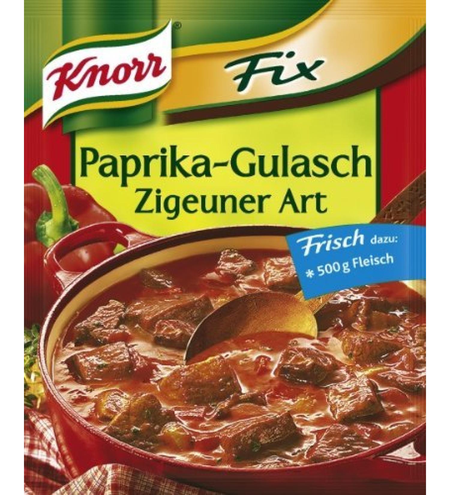 Knorr Fix Gulasch with Bellpeppers (Paprika-Gulsch Zigeuner Art) 3 Bags by Knorr