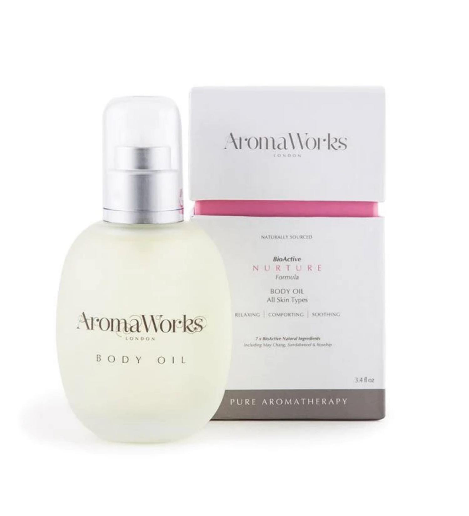 Aromaworks Nurture Body Oil 100 ml | Natural May Chang & Sandalwood | Handmade UK | All Skin Types Shop Worldwide - Buy Online on SooperMarket.com
